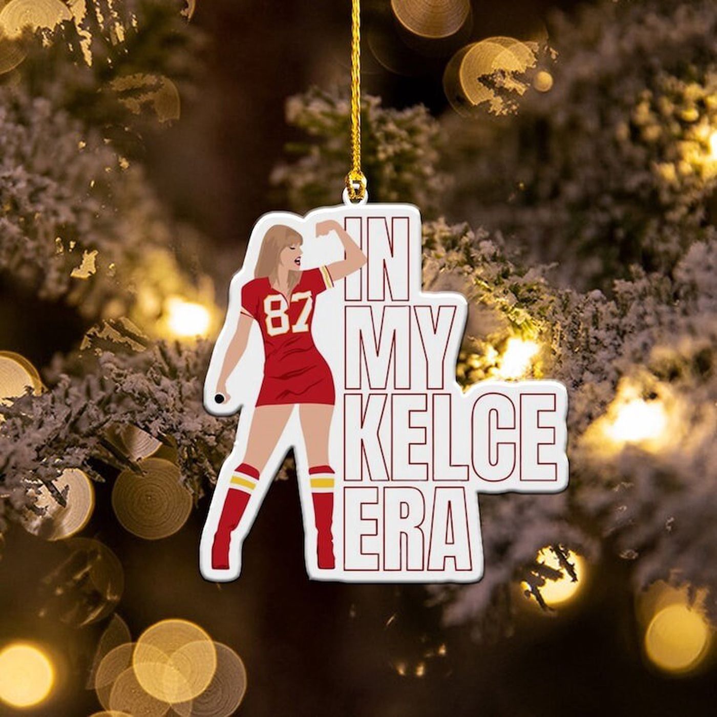 Taylor Kelce In My Era Ornament: Taylor 87 Christmas Decor for Swiftie Fans & The Eras Tour