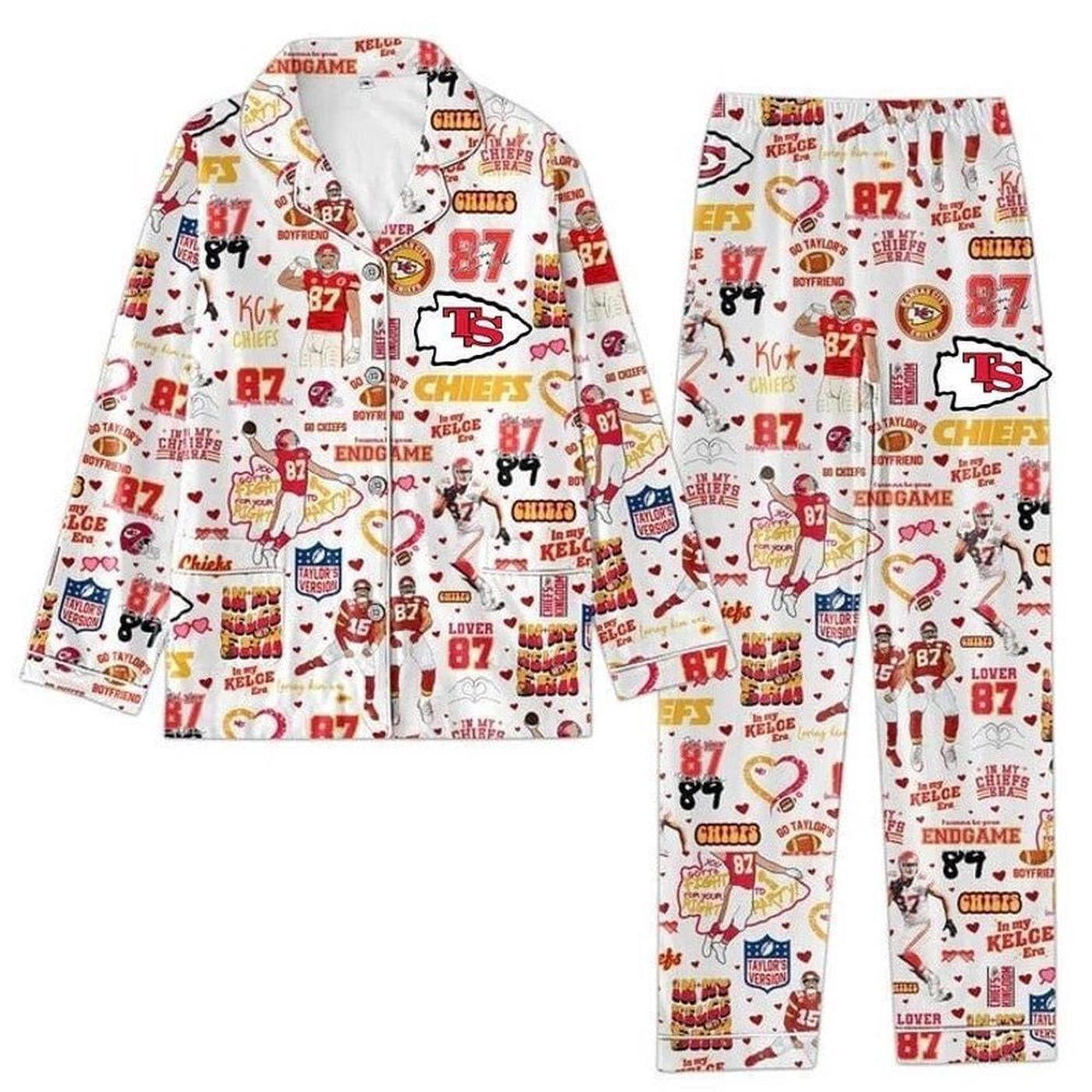 Silk Pajamas Sets: Taylor Kelce & Go Taylors Boyfriend Taylor Eras Tour