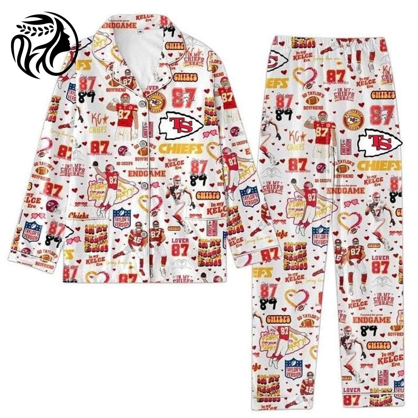 Silk Pajamas Sets: Taylor Kelce & Go Taylors Boyfriend Taylor Eras Tour