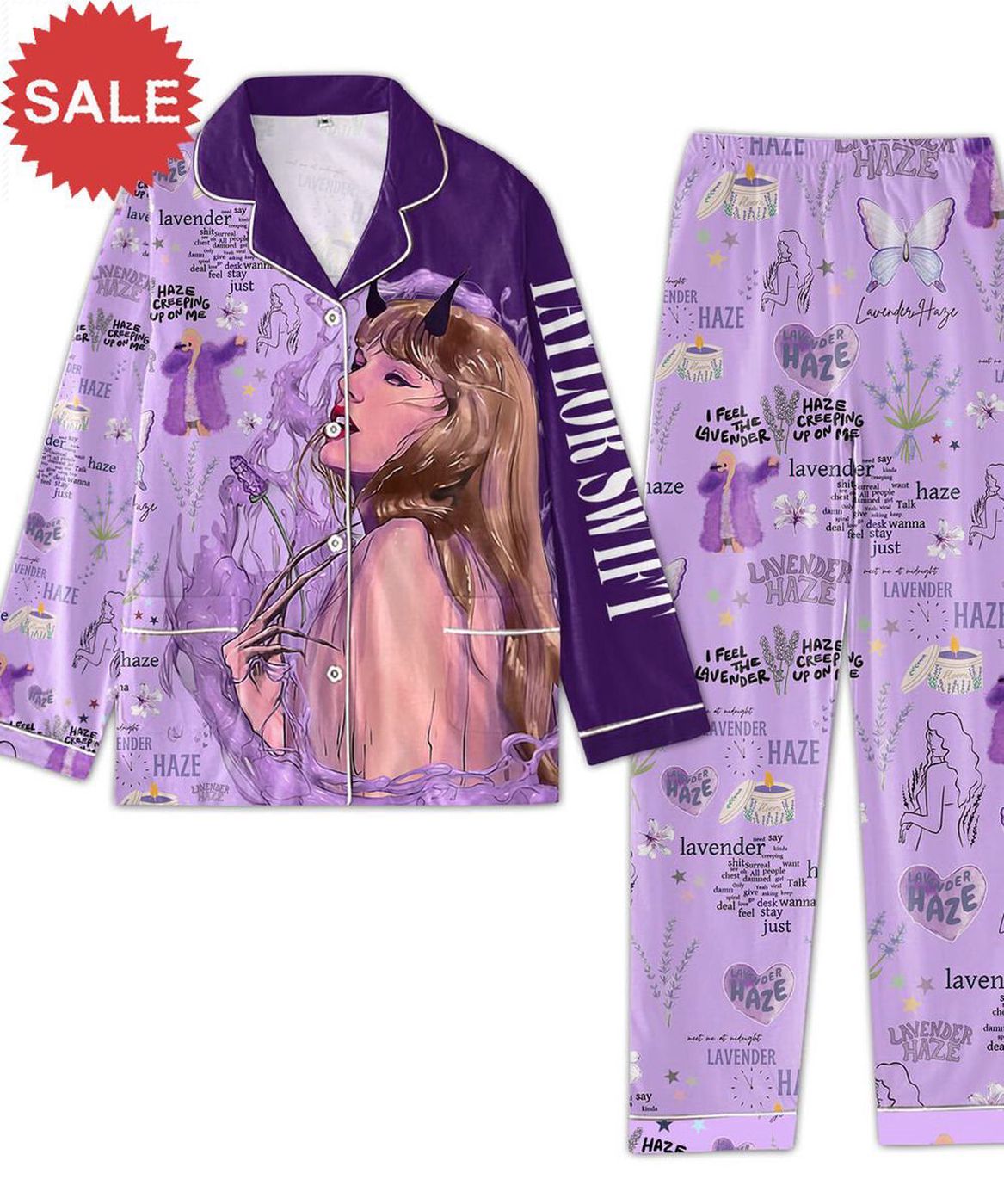 Taylor Lavender Haze Purple Pajamas Set – Creeping Up On Me Shop Now!