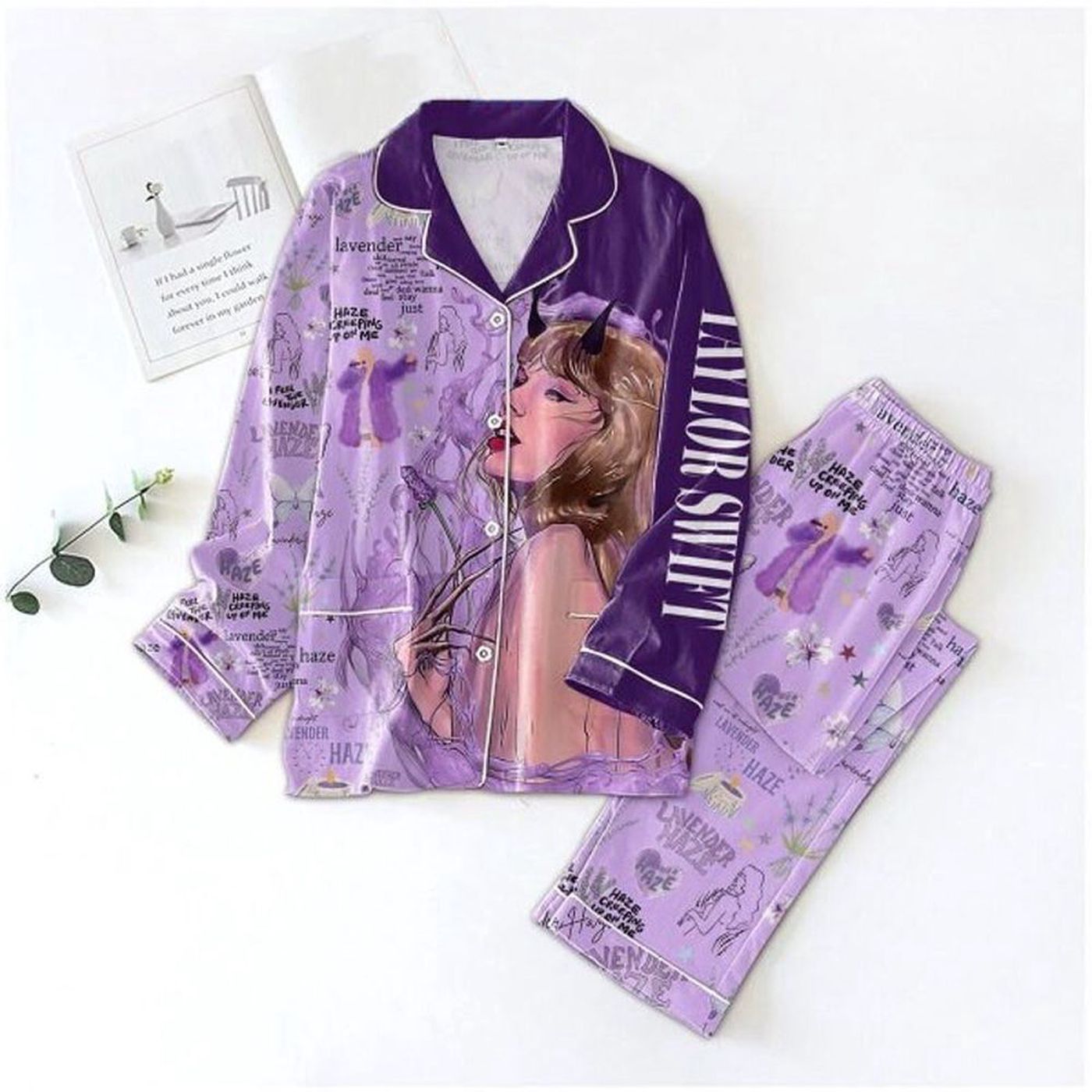 Taylor Lavender Haze Women Pajamas Set – Shop the 1989 Taylor Pajamas