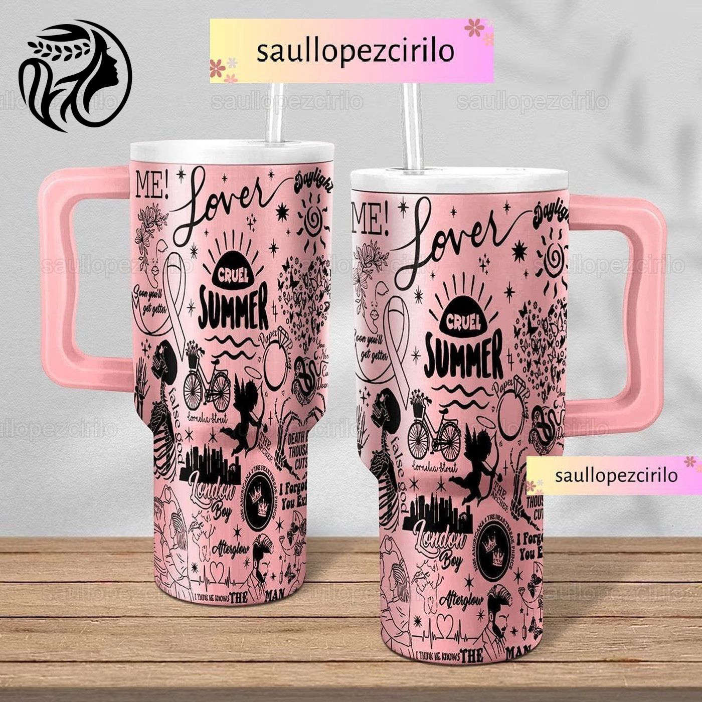 Stay Hydrated in Style with Taylor Swift Lover Tumbler - Perfect for Swifties & Cruel Summer Fans! Durable Stainless Steel Design
