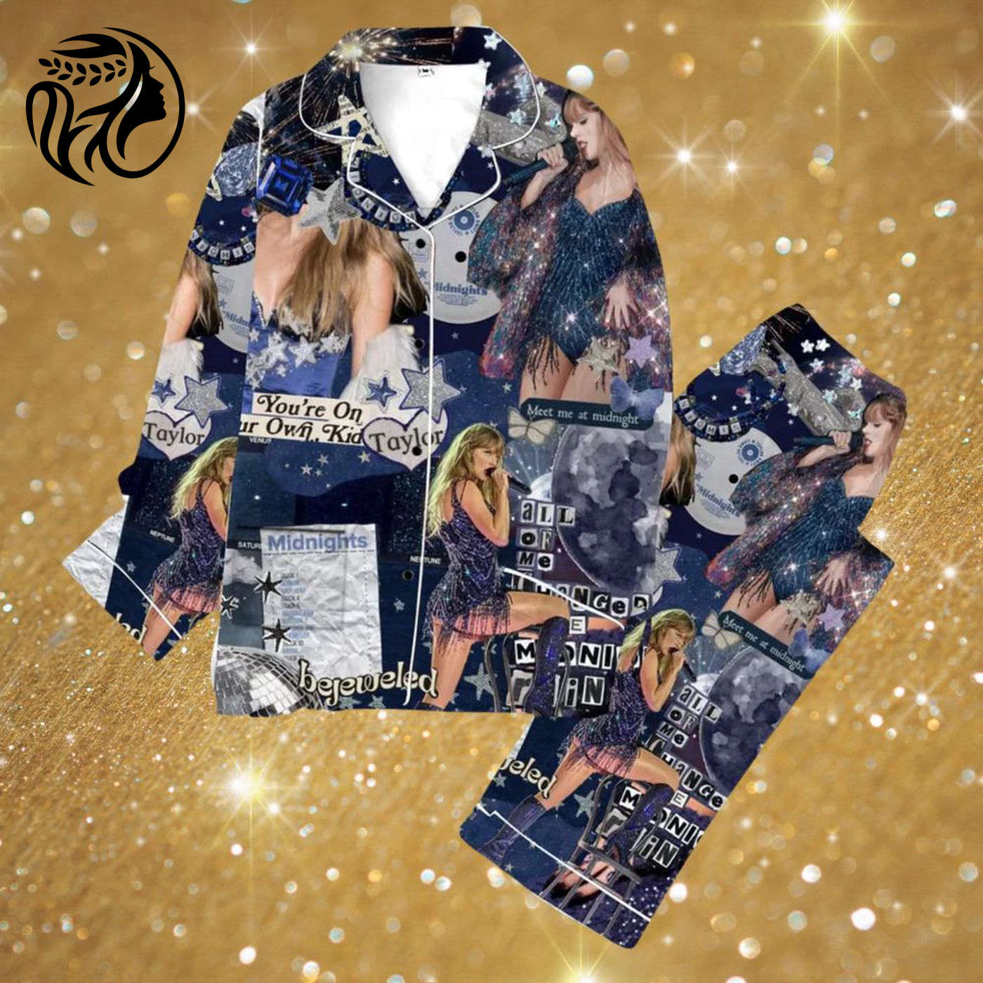 Taylor M!dnight Album Pajamas – Sw!ftie Pajama Set for Women: Comfy & Stylish Sleepwear
