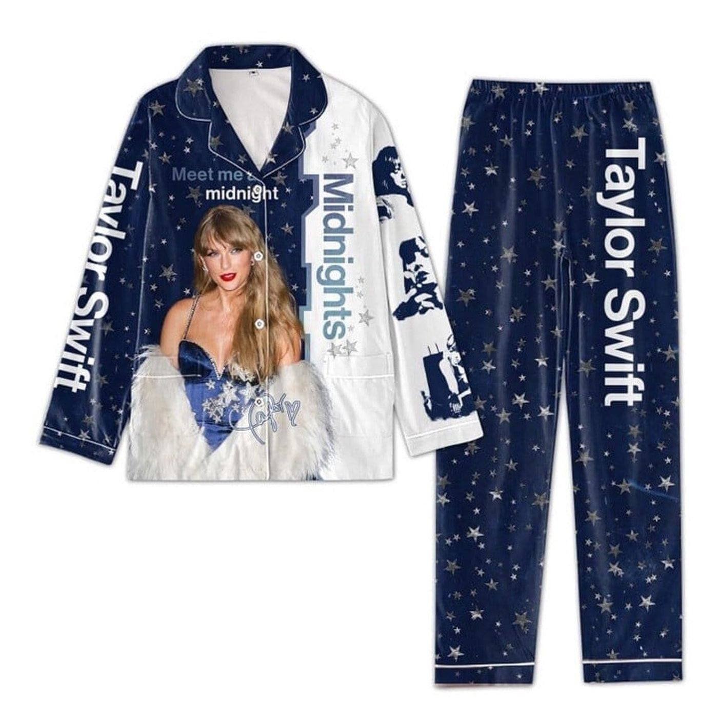 Ultimate Comfort: Taylor Midnight SILK Pajamas Set Hit Album Pajamas Set & Eras Tour