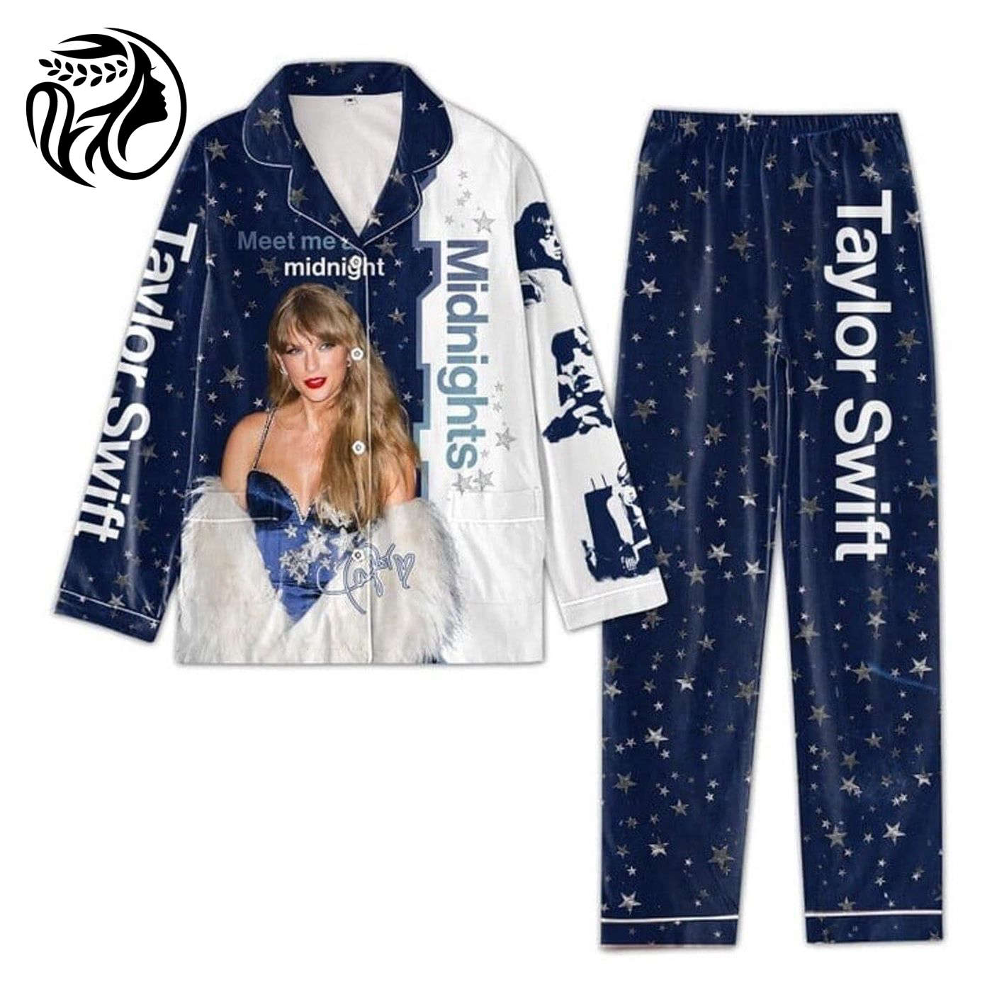 Ultimate Comfort: Taylor Midnight SILK Pajamas Set Hit Album Pajamas Set & Eras Tour