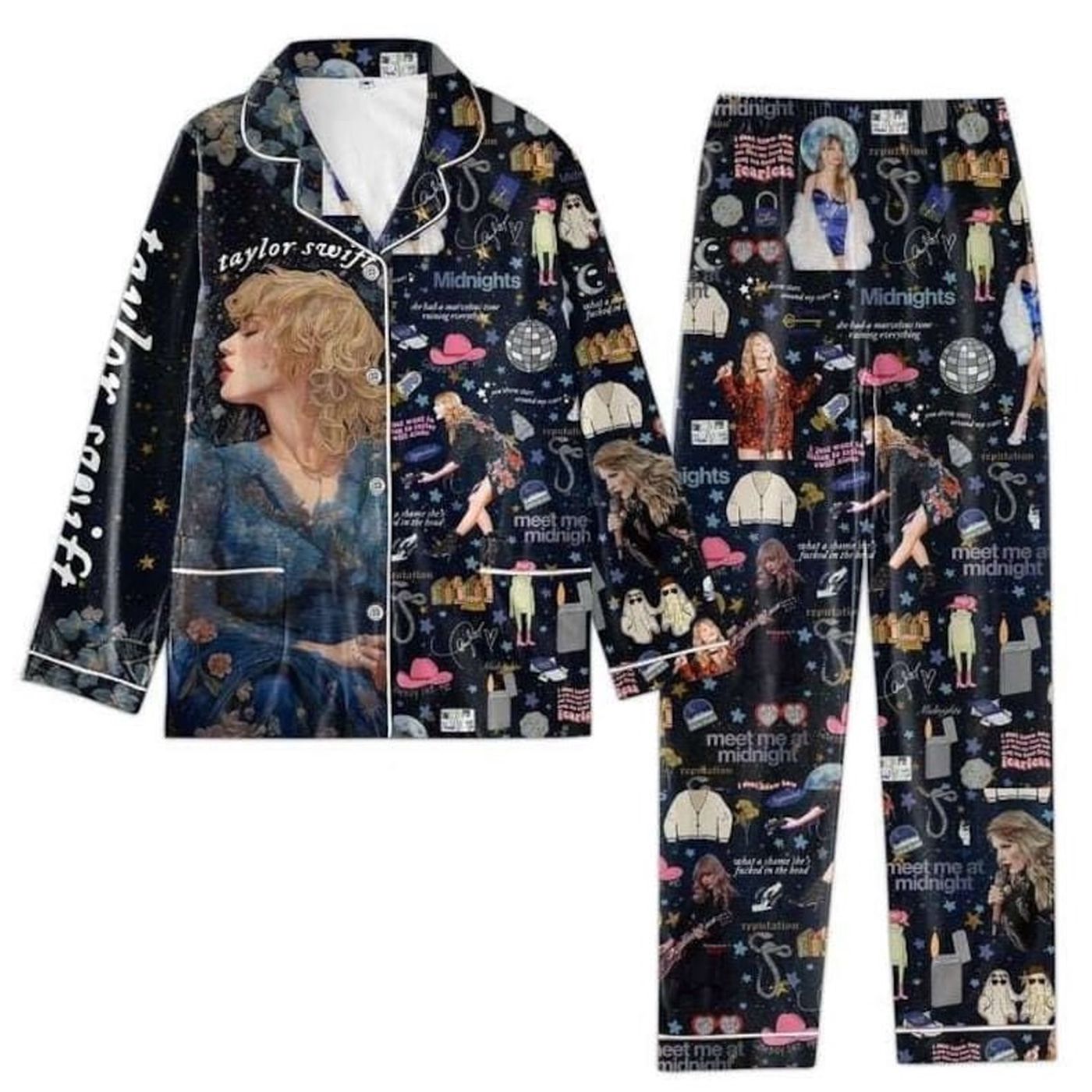 Pop Princess Taylor Pajamas Set: Midnight Eras Tour Merch Swiftie Gift – Taylor Version