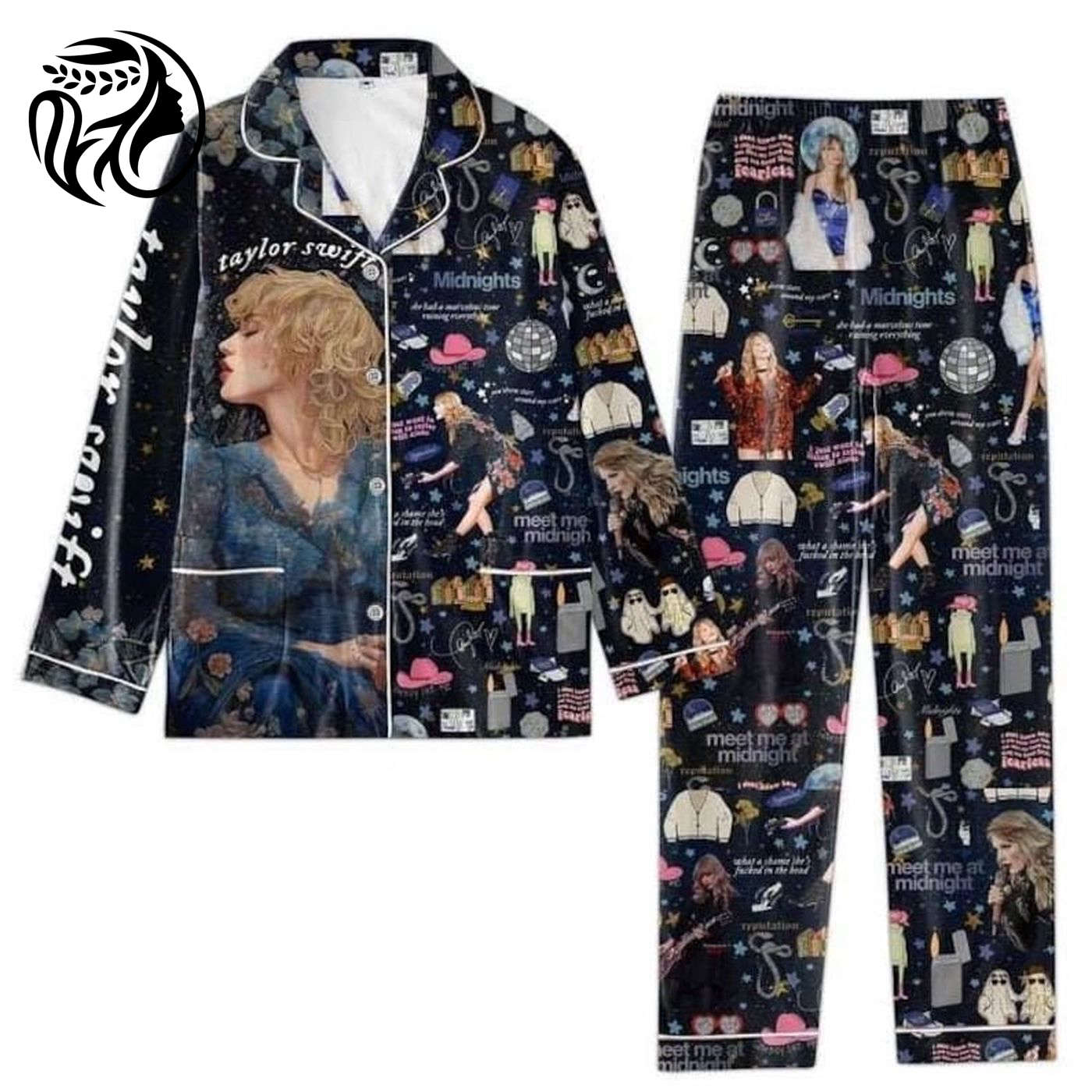 Pop Princess Taylor Pajamas Set: Midnight Eras Tour Merch Swiftie Gift – Taylor Version