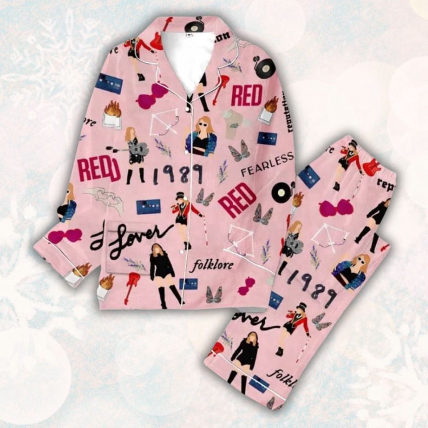 Stylish Taylor Pajamas Set: Tayl0r Pajama Set & The Eras Tour Merch