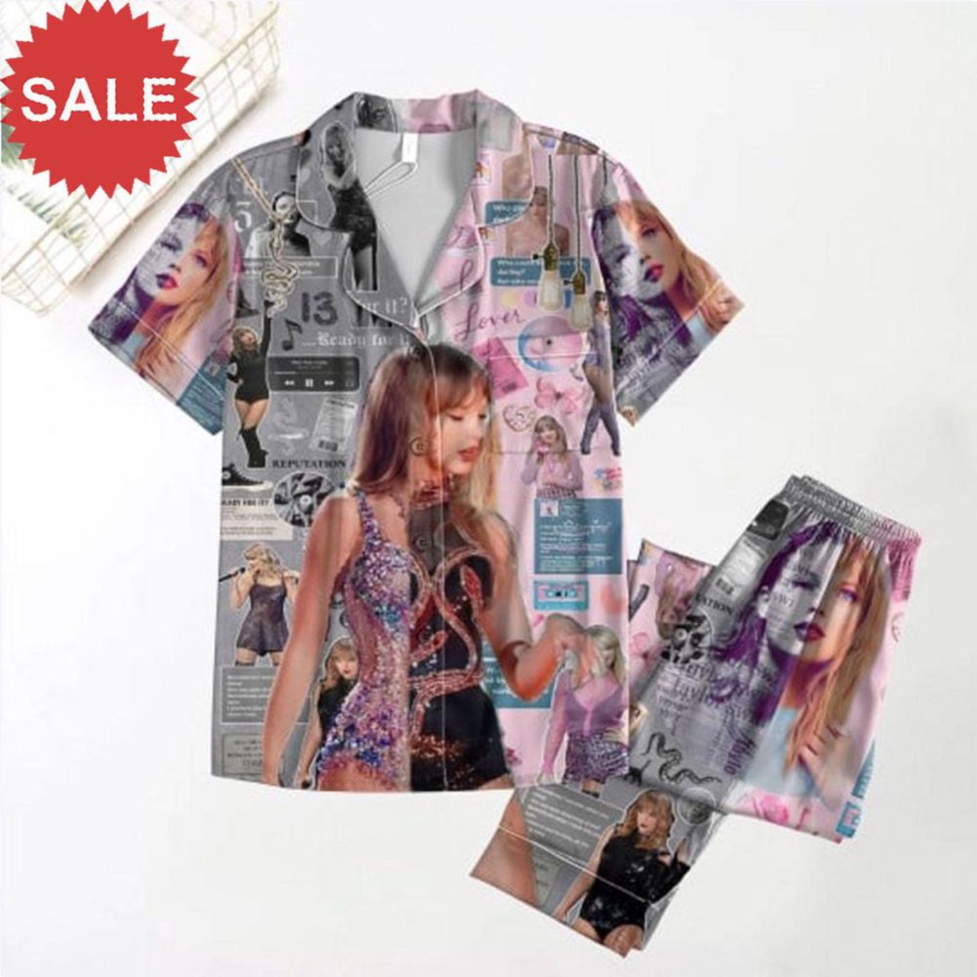 Taylor Portrait & Eras Tour Pajamas Set: Perfect Taylor Fan Merch! Taylor Portrait & Eras Tour Pajamas Set: Perfect Taylor Fan Merch!
