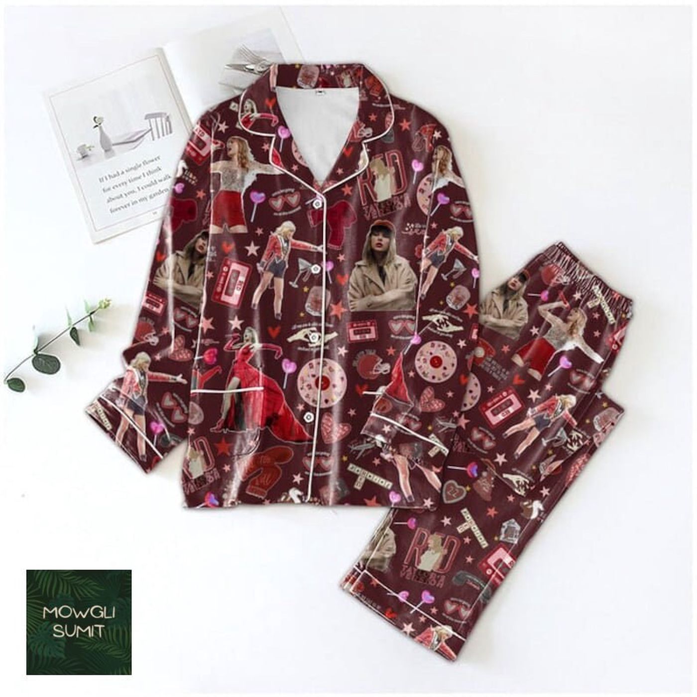 Taylor Red Pajamas Set – Eras Tour Edition: Stylish and Comfortable for Taylor Fans