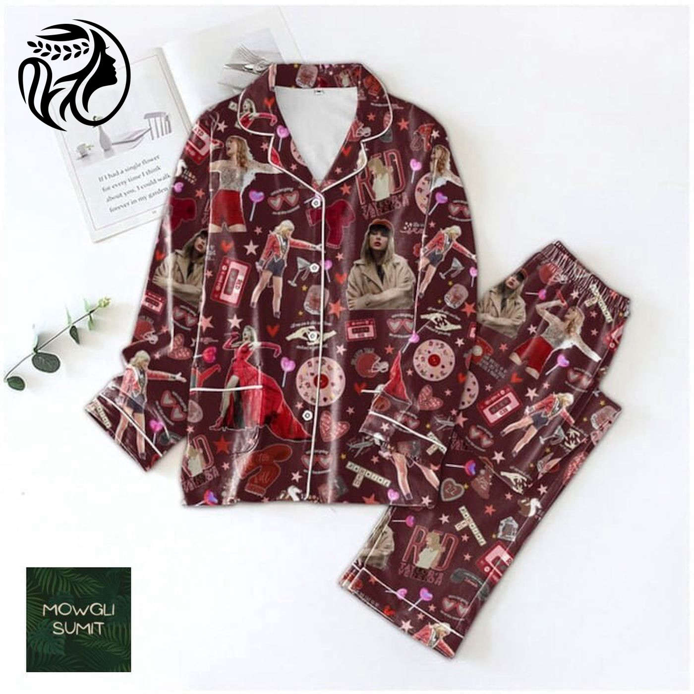 Taylor Red Pajamas Set – Eras Tour Edition: Stylish and Comfortable for Taylor Fans