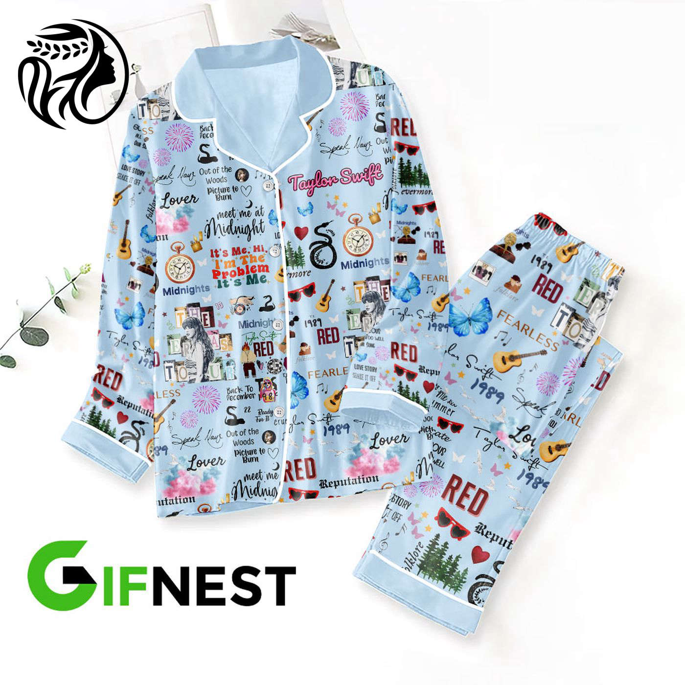 Stylish Taylor Swift Button Down Pajamas Set 2 – Shop VANDH 252 Now!