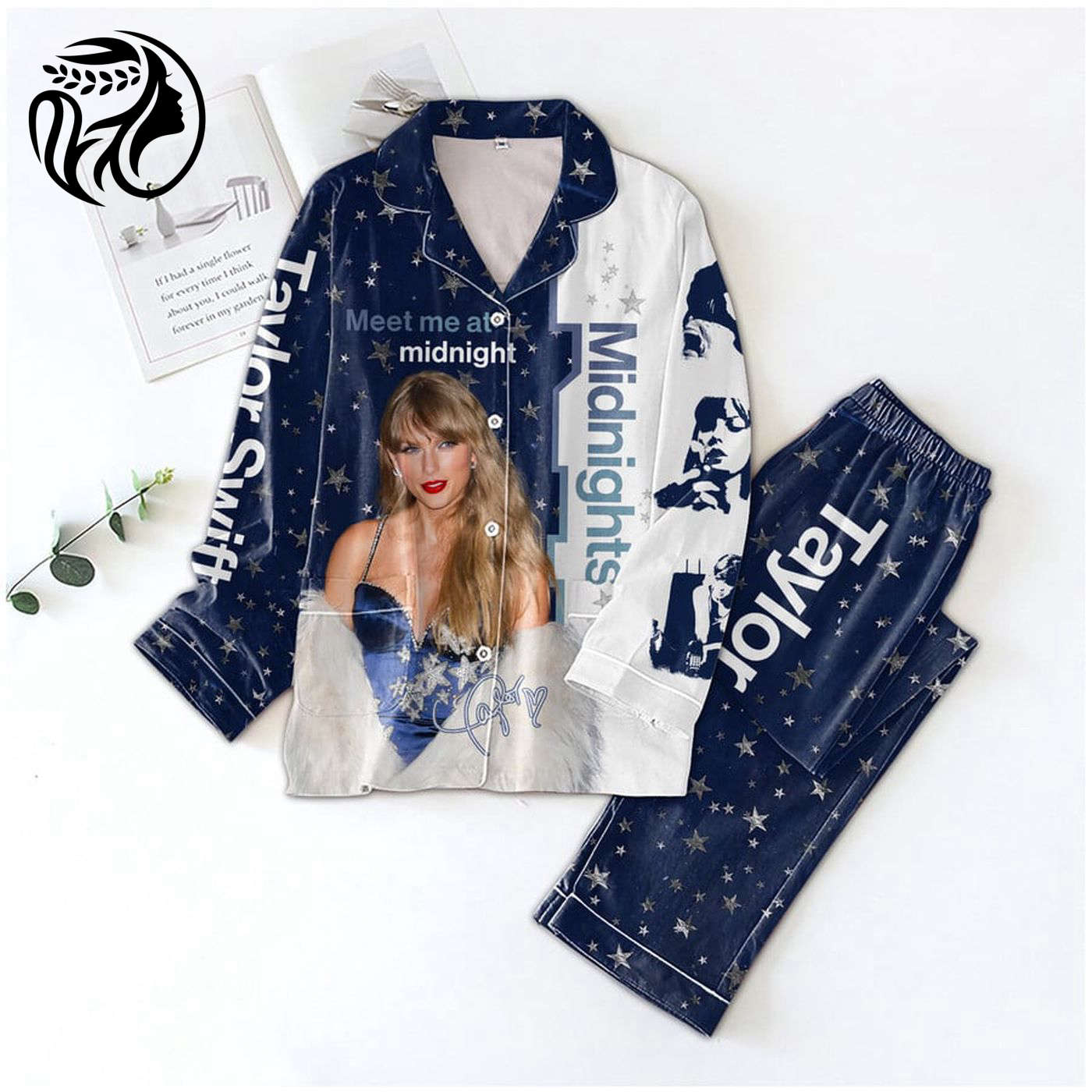 Stylish Taylor Swift Pajama Set: Button Down Sleepwear for Women – ANHNV 3102