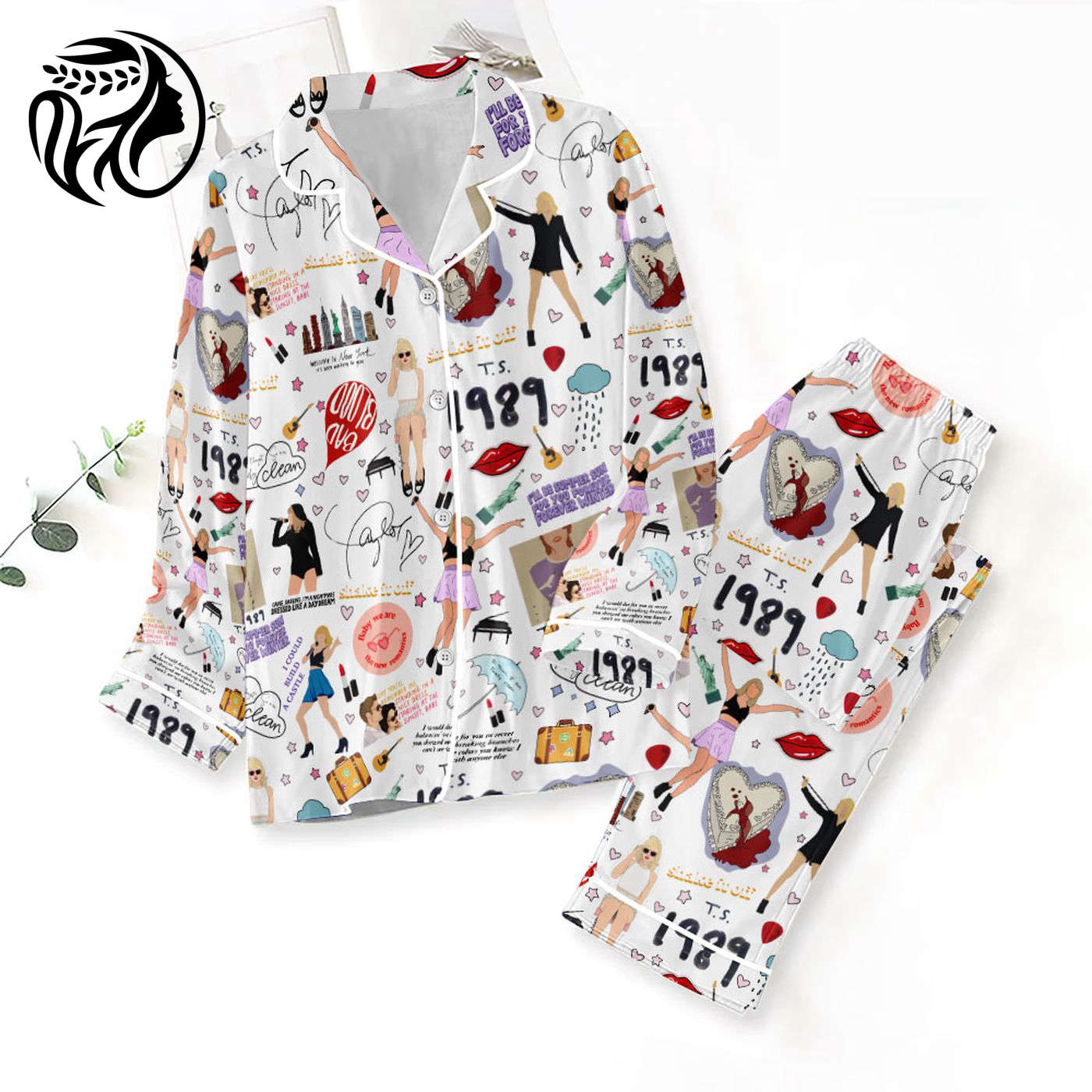 Taylor Swift Pajamas Set: Button Down Sleepwear by ANHNV – Stylish & Comfy