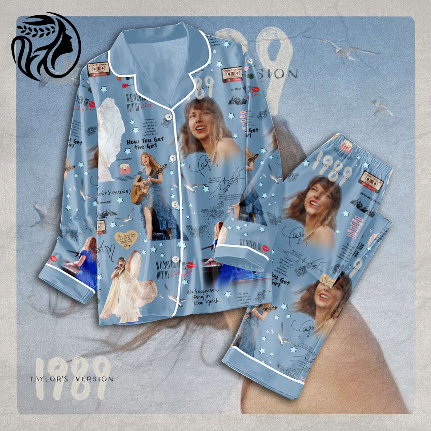 Sleep in Style with Taylor Swift Button Down Pajamas - Perfect Gift Set