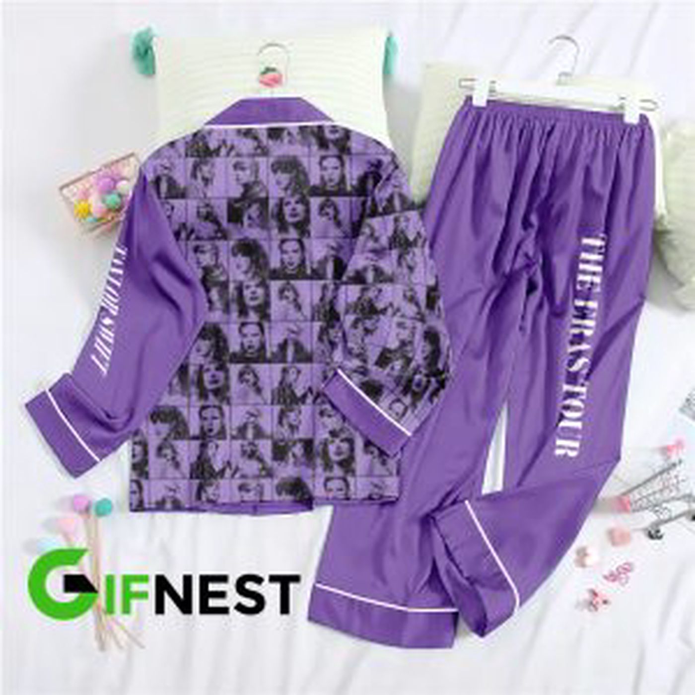 Taylor Swift Button Down Pajamas Set – Stylish & Comfy Sleepwear for Women