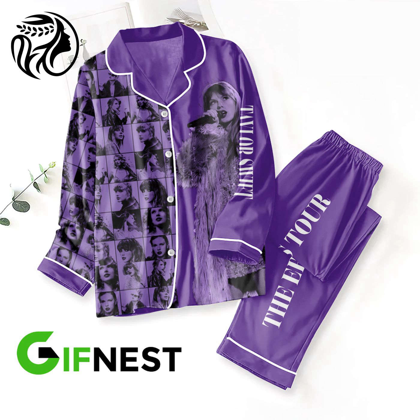 Taylor Swift Button Down Pajamas Set – Stylish & Comfy Sleepwear for Women