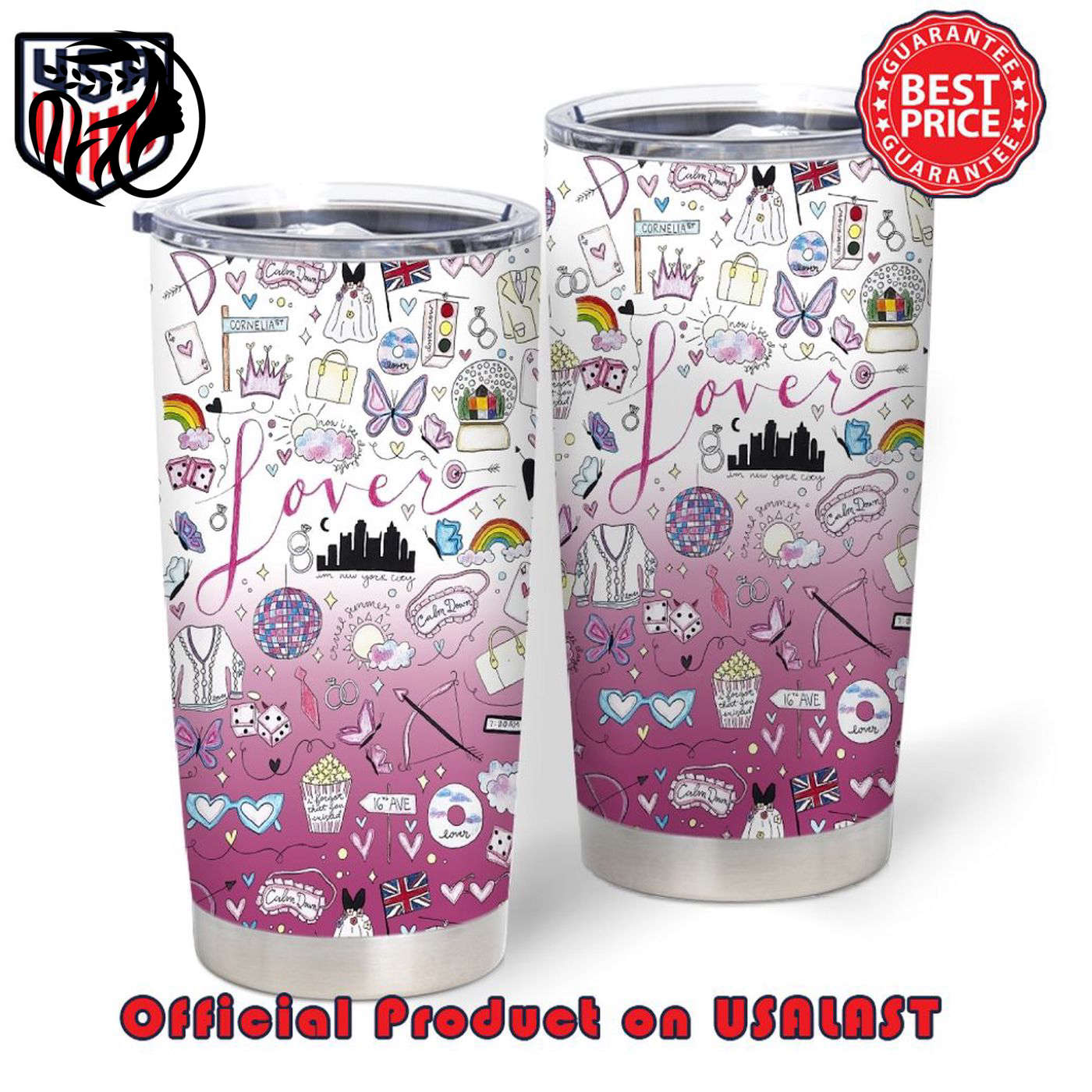 Taylor Swift Calm Down Lover Album Tumbler – Stylish and Durable Music Merchandise by Taylor Swift
