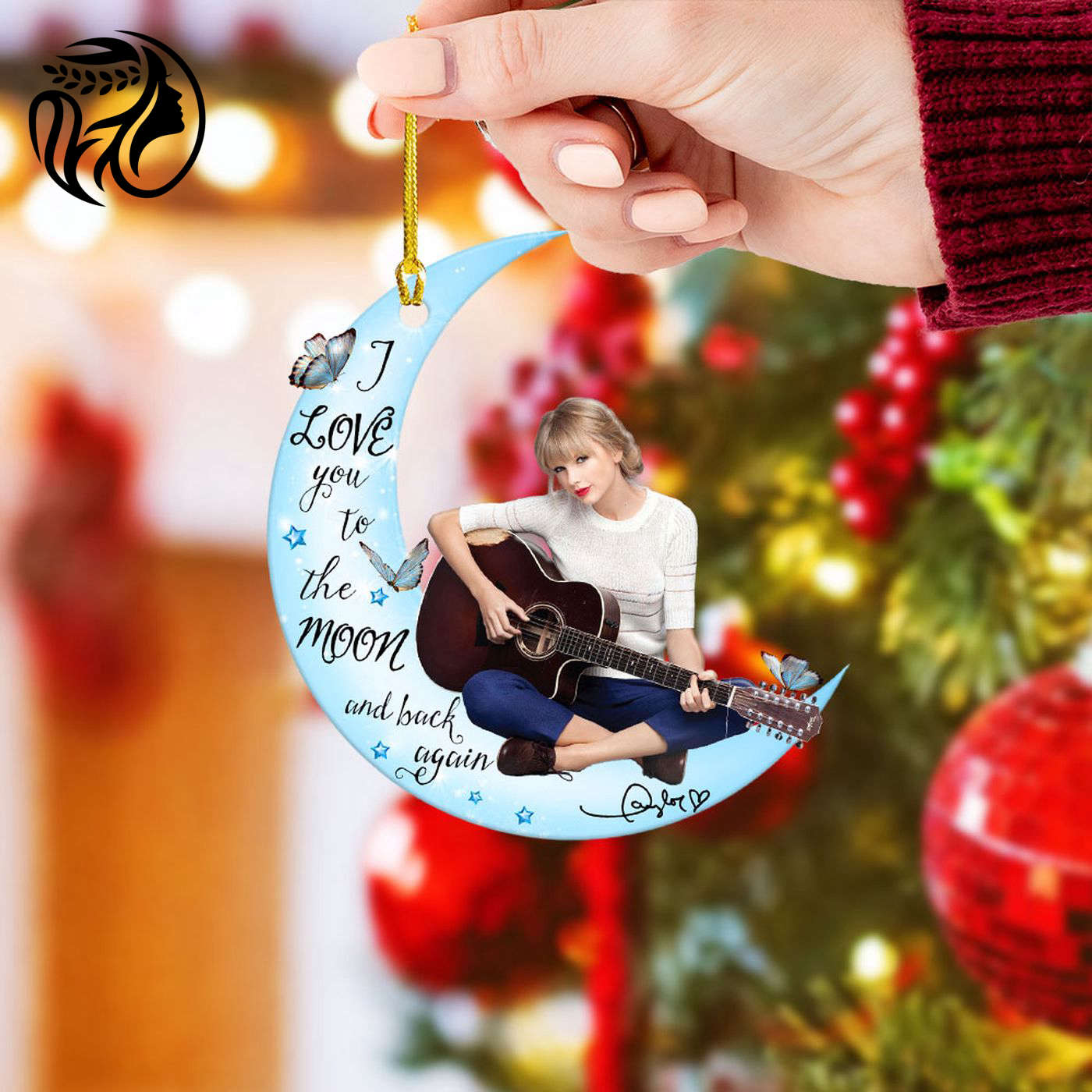 Taylor Swift Custom Shape 2-sided Acrylic Ornament  - Gift for Christmas Day