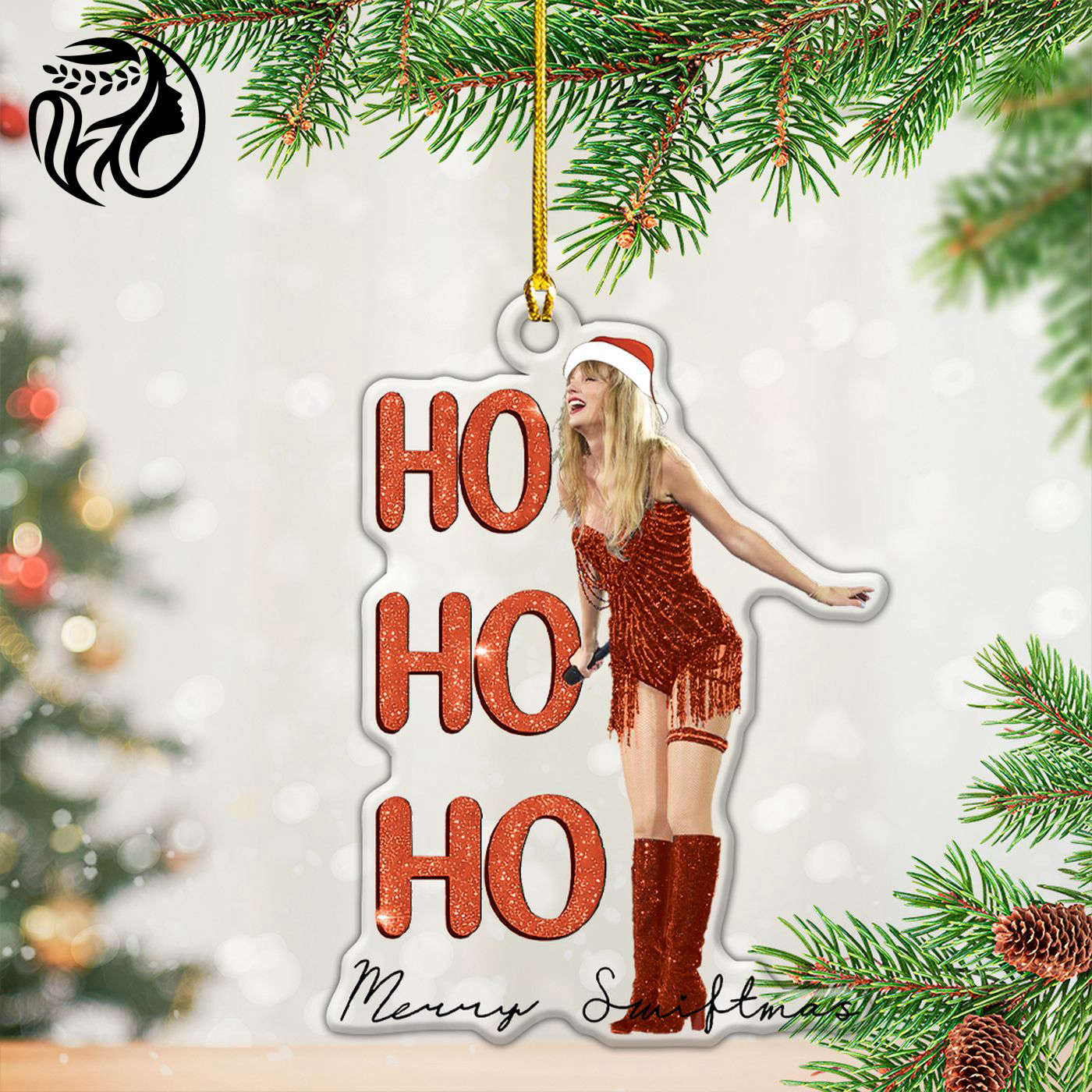 Taylor Swift Custom Shape Clear 1-sided Acrylic Ornament
