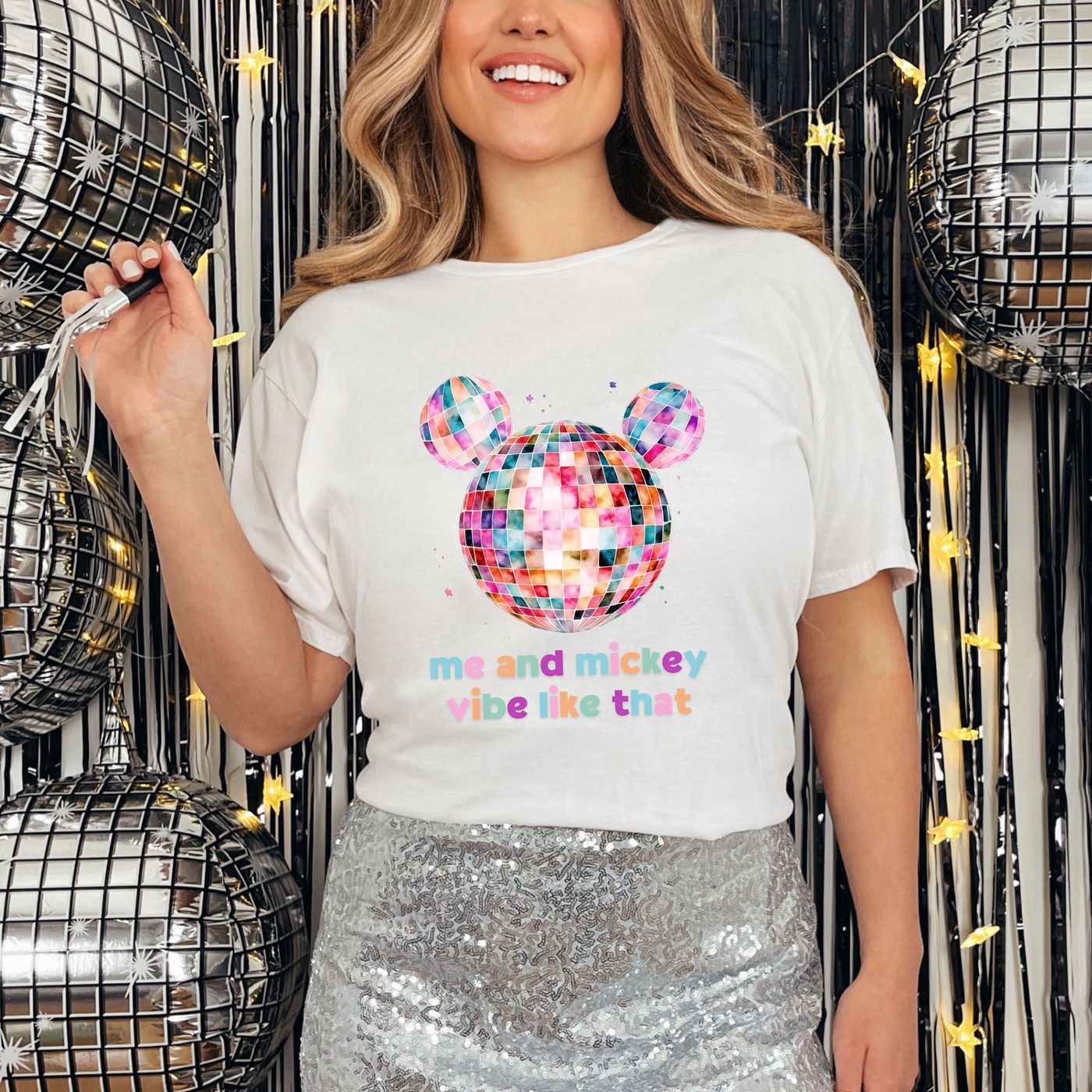 Taylor Swift Disney Inspired Tee: Me and Mickey Vibe Like That Shirt – Mouse Disco Ball Disneyworld & Vacation Shirt