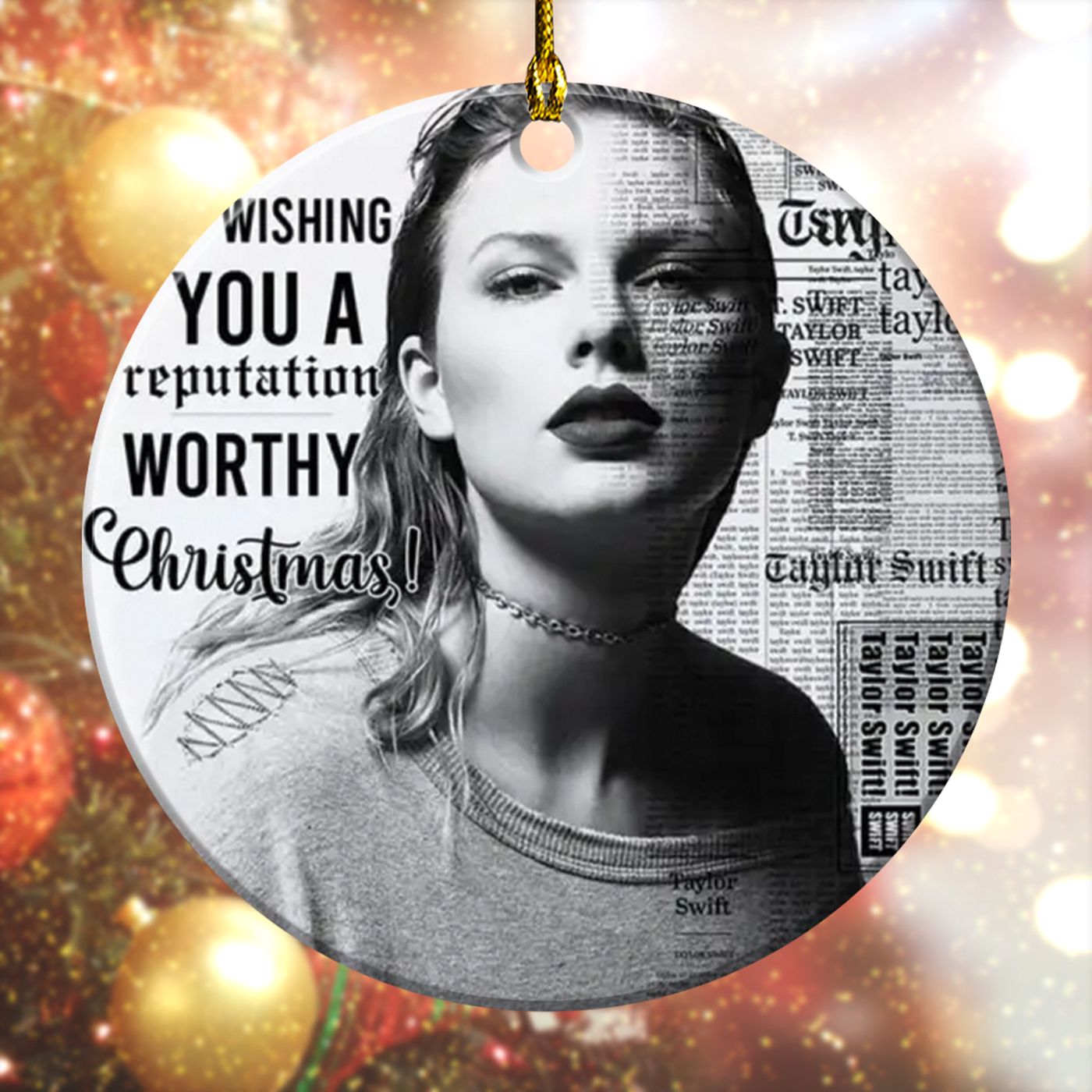 Taylor Swift Fixed Shape 2-sided Acrylic Ornament  – Gift for Christmas Day
