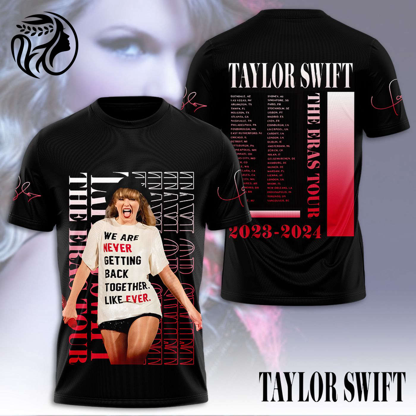 Shop Taylor Swift GiftD 3D Apparel Collection - T-Shirt Sweatshirt Hoodie & More!