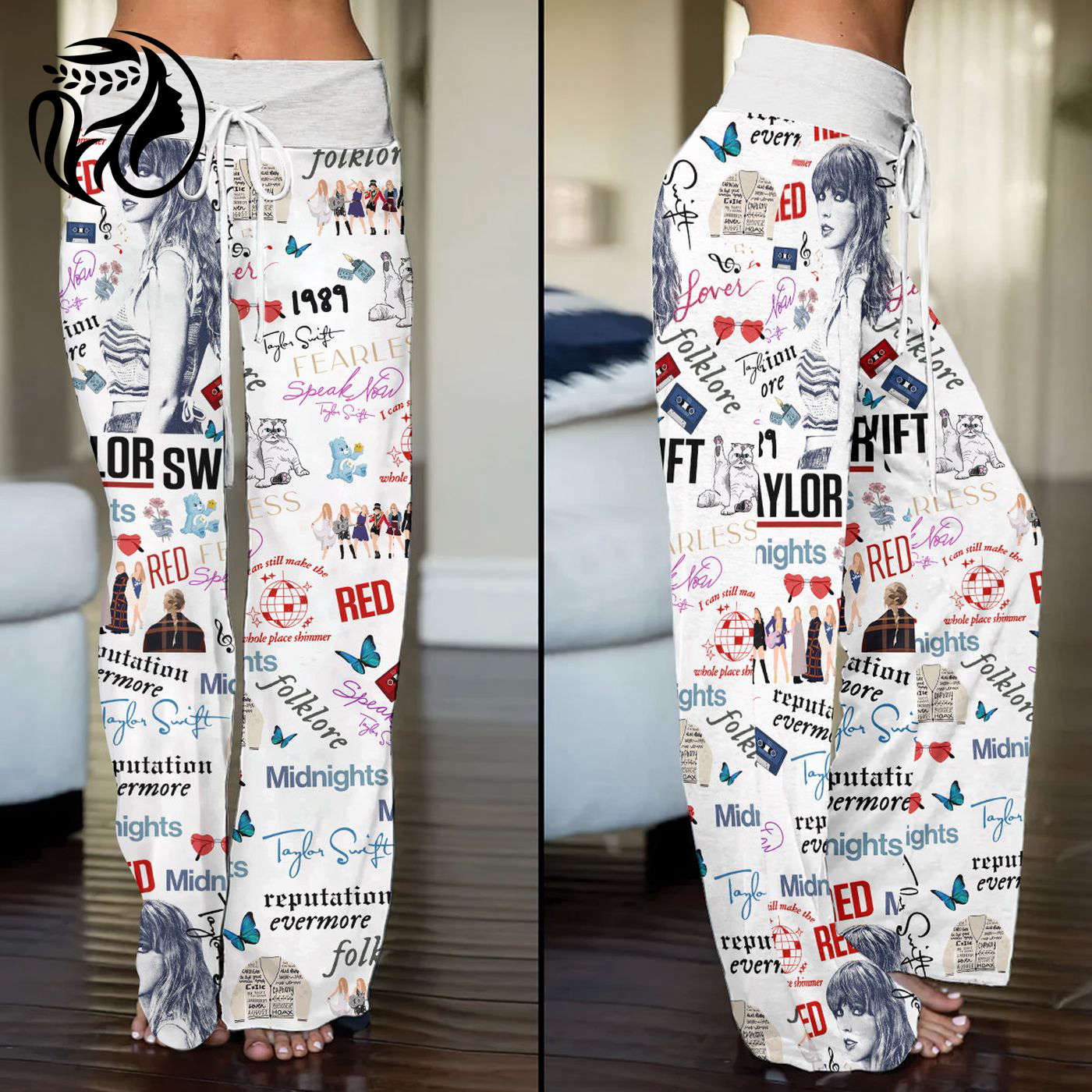 Taylor Swift High-Waisted Straight-Leg Trousers  – Gift for Women