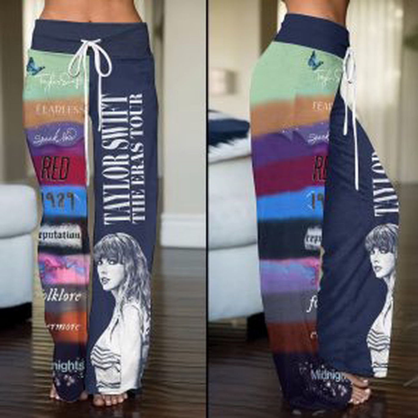 Taylor Swift High-Waisted Straight-Leg Trousers  – Gift for Women