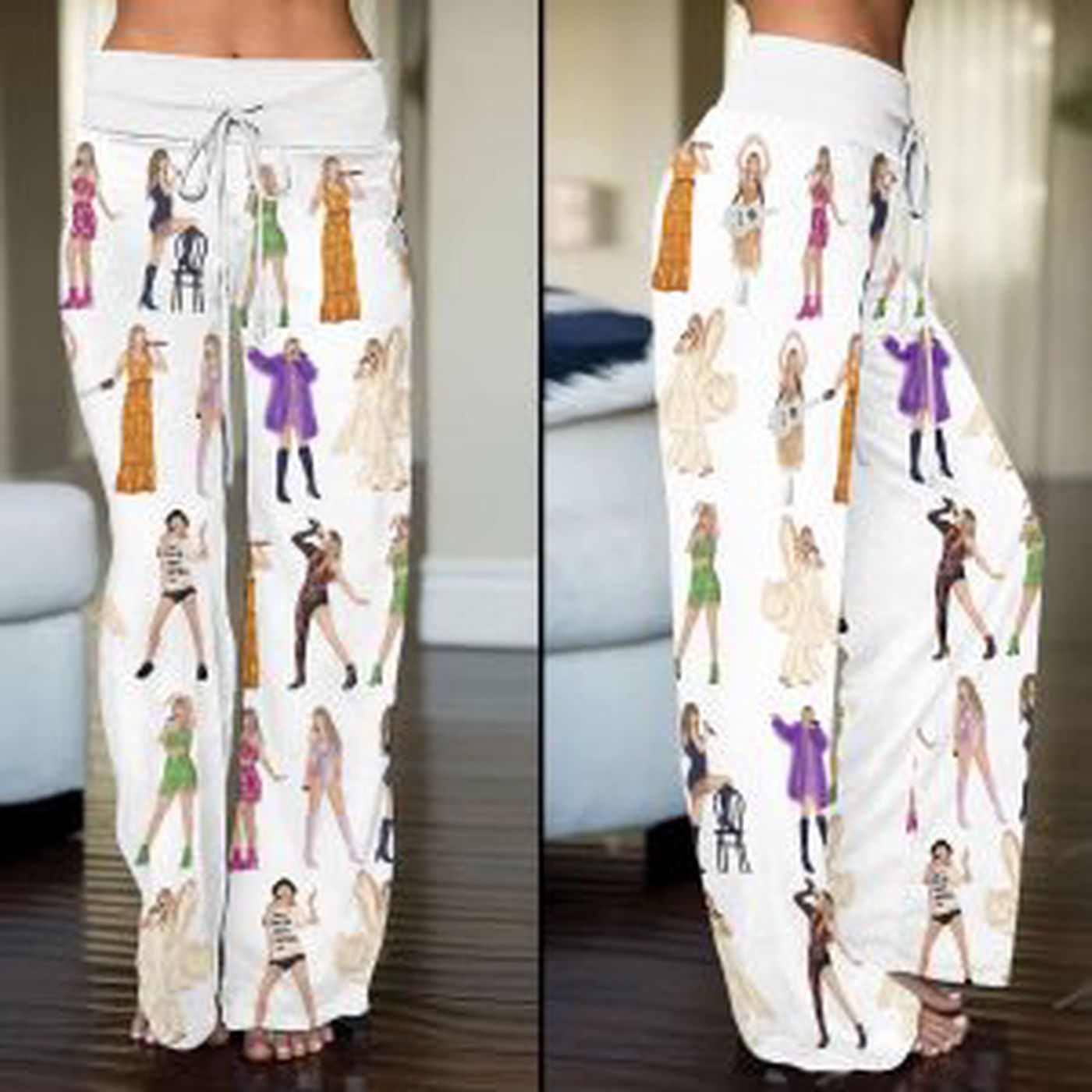 Taylor Swift High-Waisted Straight-Leg Trousers  – Gift for Women