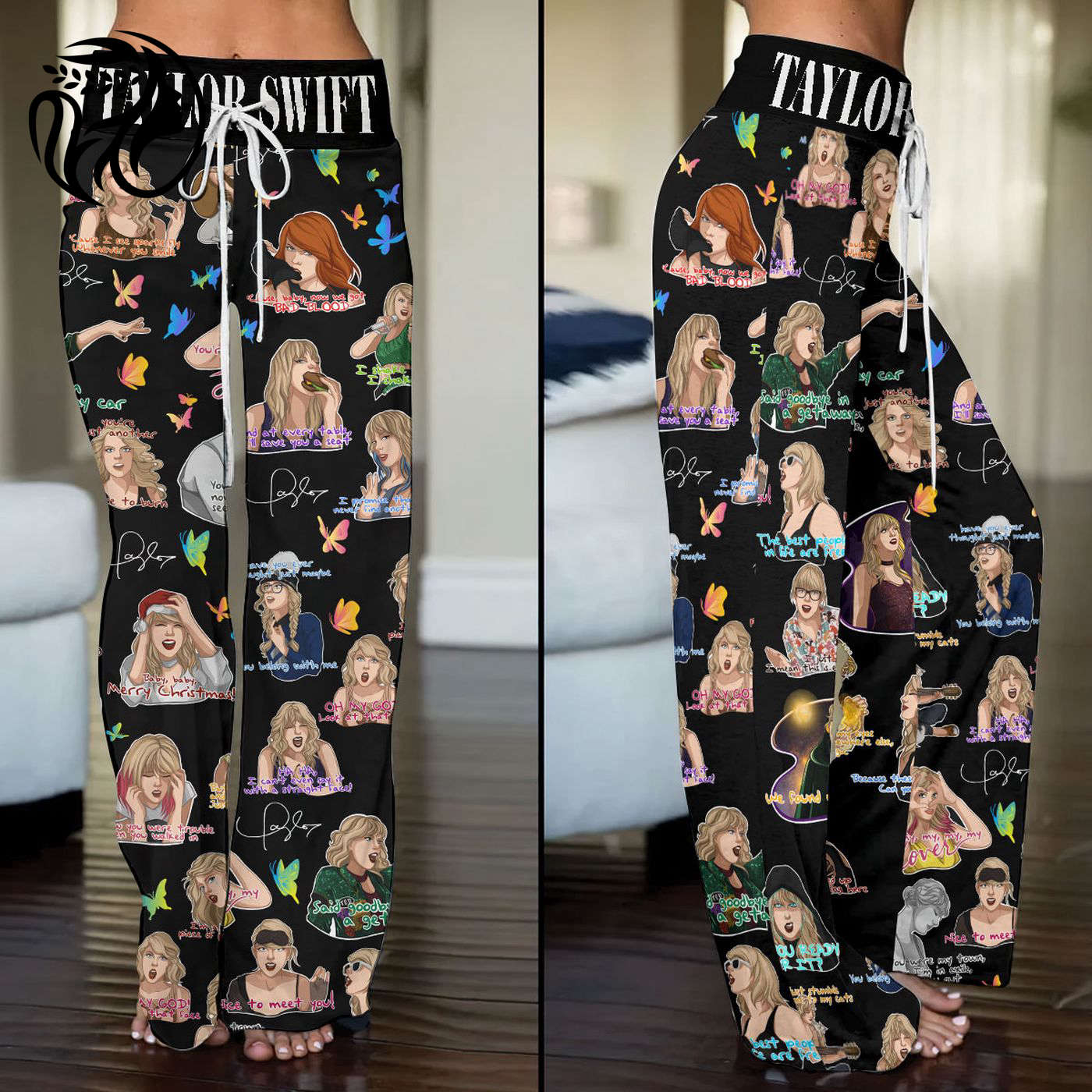 Taylor Swift High-Waisted Straight-Leg Trousers  - Gift for Women