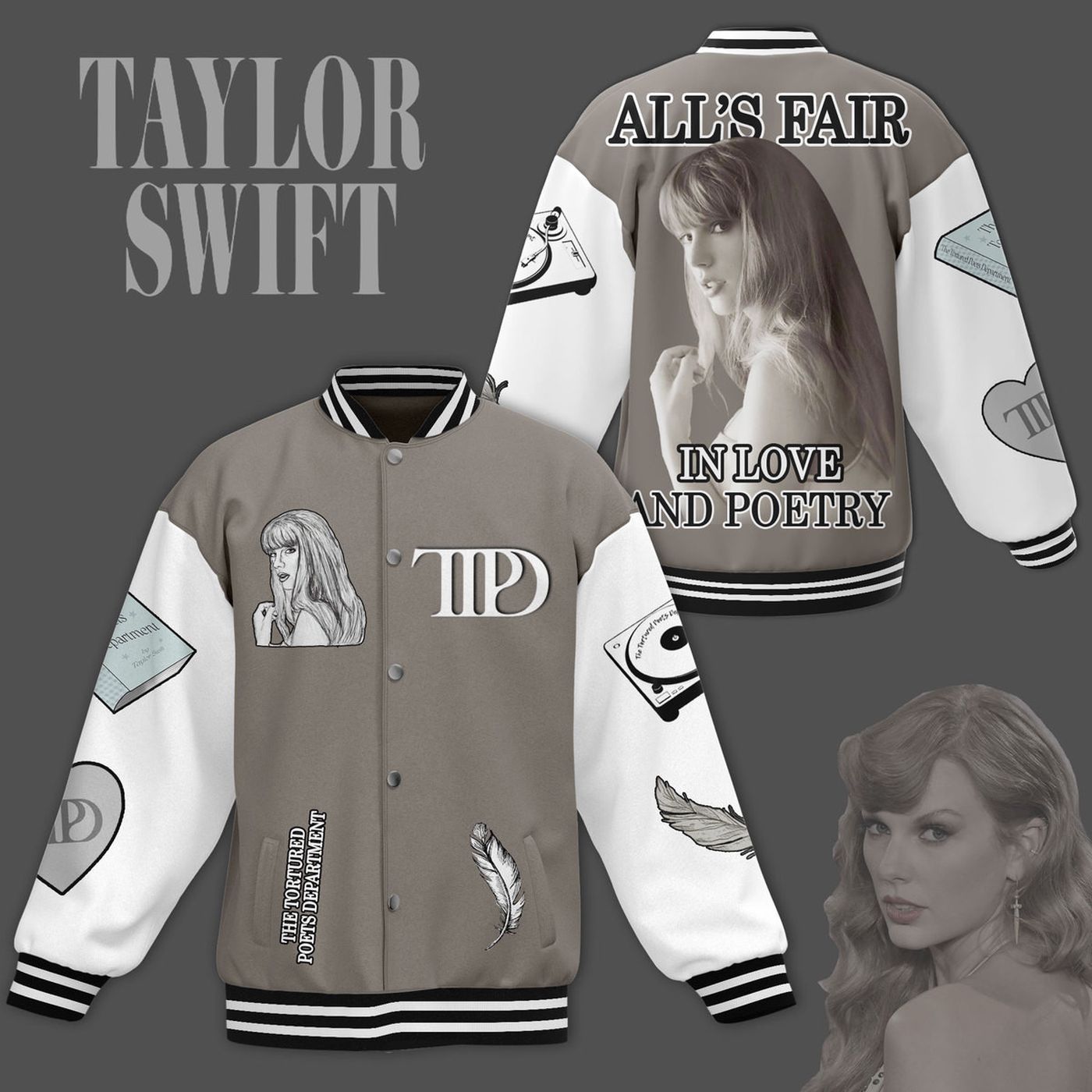 Taylor Swift Premium Baseball Jacket: Perfect Gift for Fans! Taylor Swift Premium Baseball Jacket: Perfect Gift for Fans!
