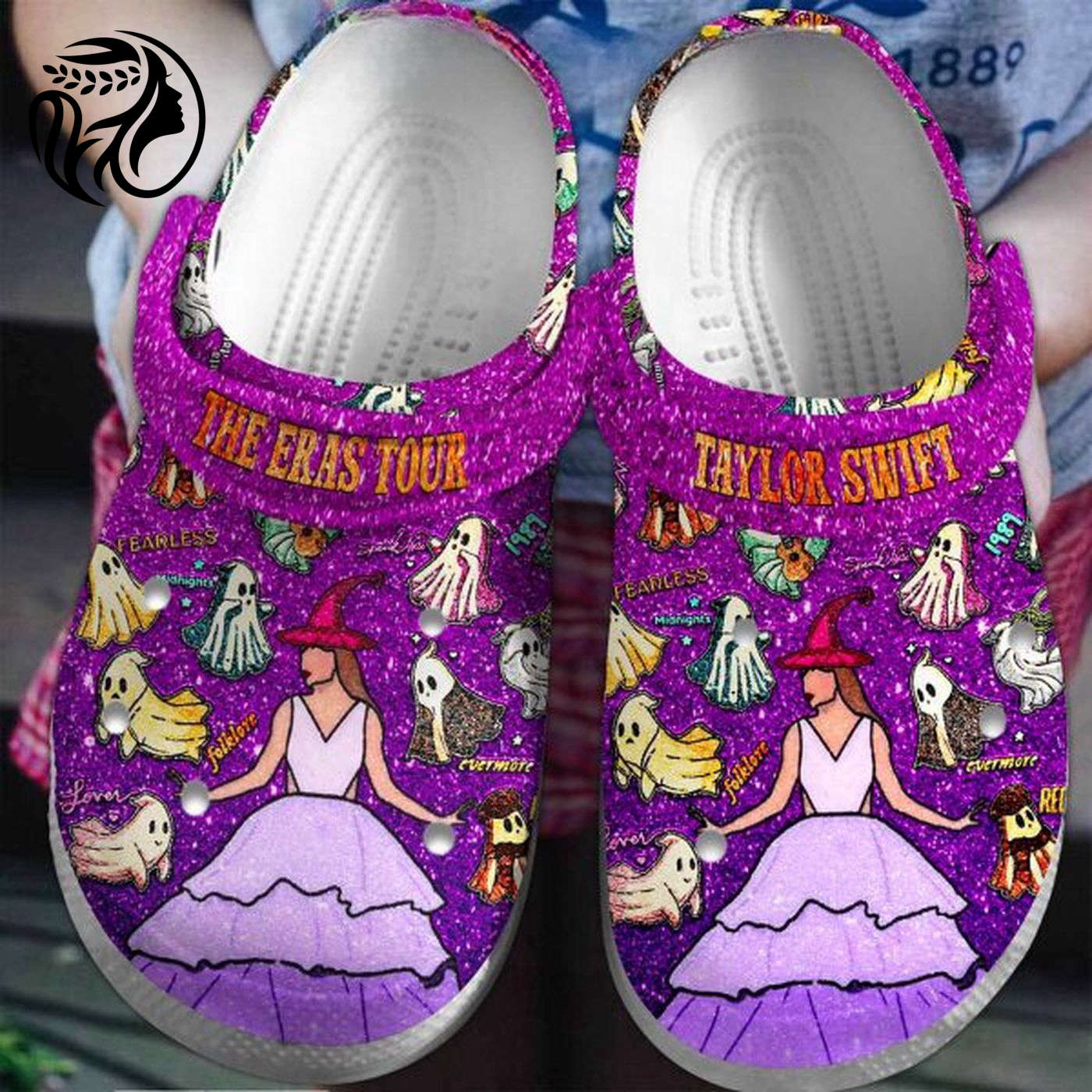 Taylor Swift Eras Tour & Tiny Ghost Colorful Clogs: Stylish Shoes for a Vibrant Look!