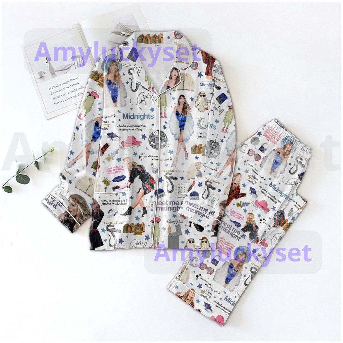 Taylor Version Tour Women s Pajamas Set – Perfect for Parties!