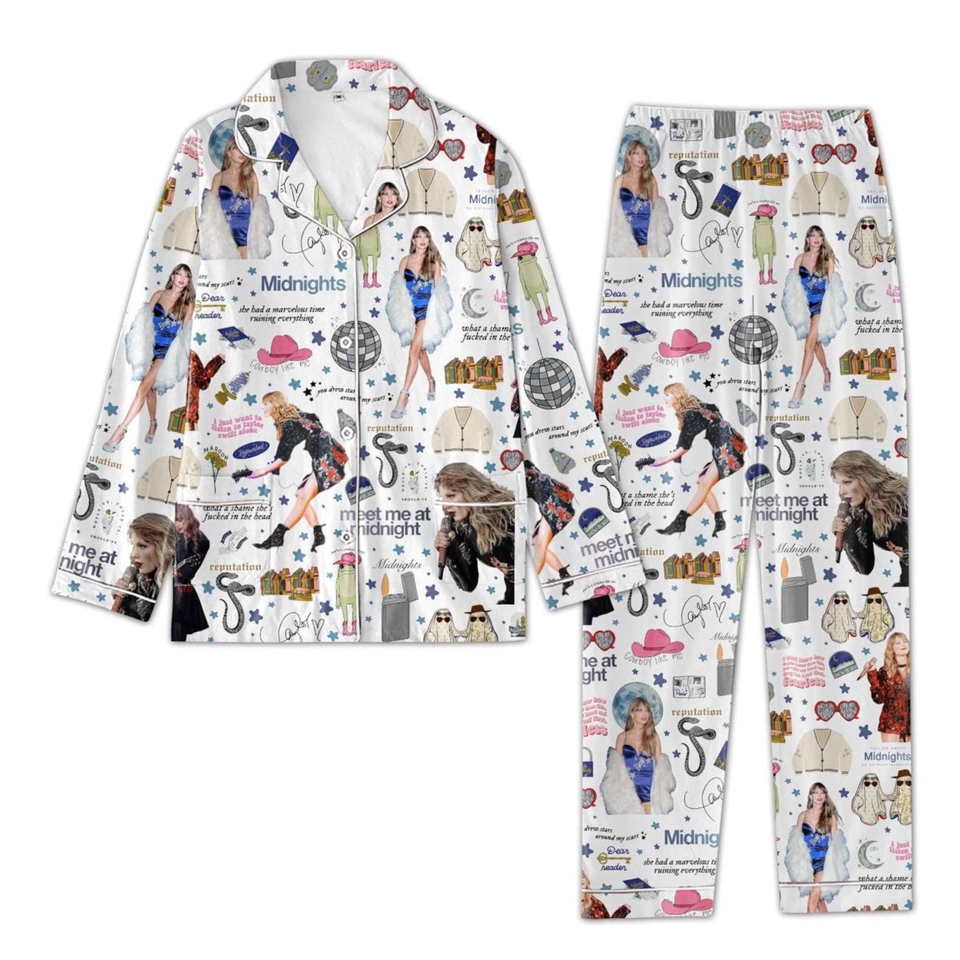 Taylor Version Tour Women s Pajamas Set – Perfect for Party Nights