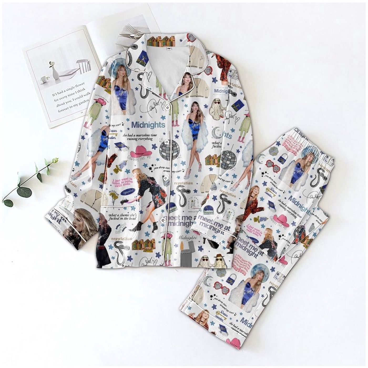 Stylish Taylor Version Tour Womens Pajamas Set – Perfect for Party Nights