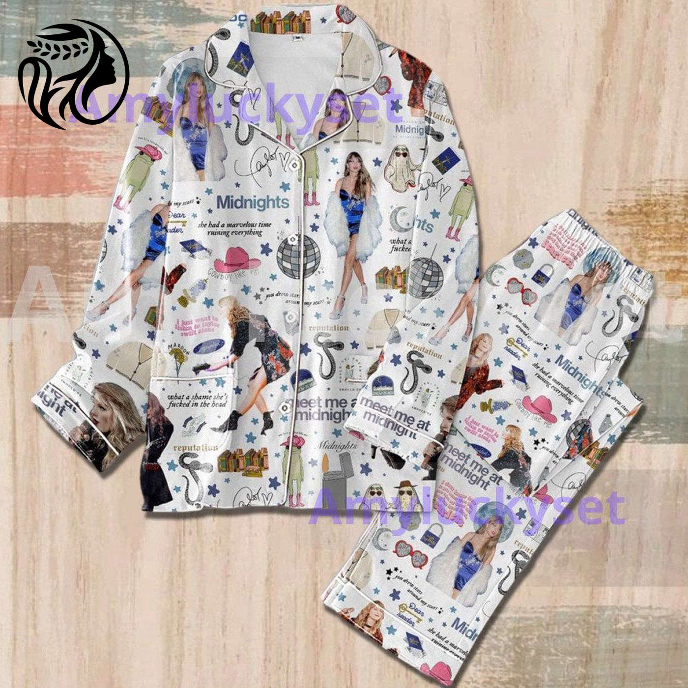 Taylor Version Tour Women s Pajamas Set – Perfect for Parties!