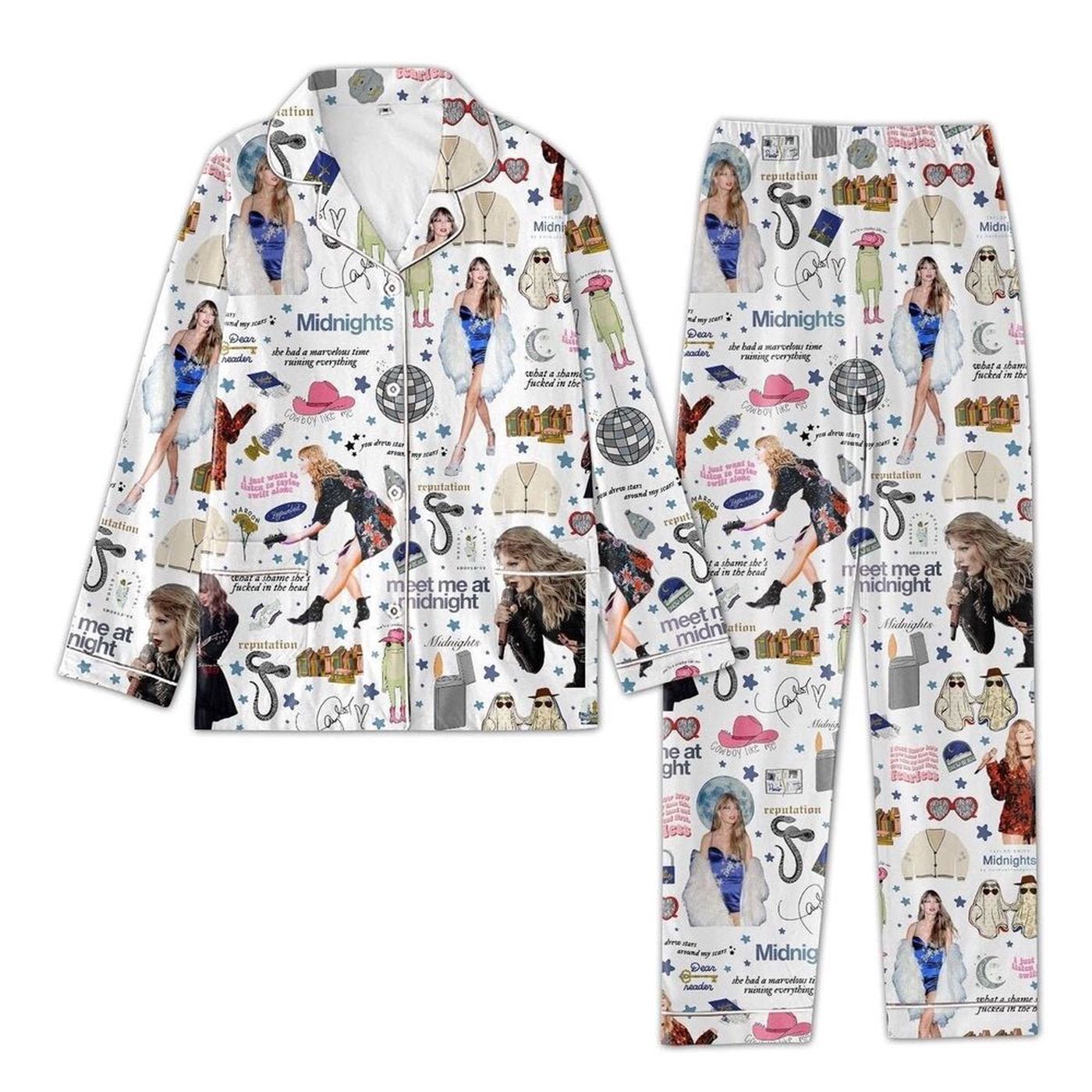 Taylor Version Tour Women s Pajamas Set – Perfect for Parties and Taylor Eras Tour