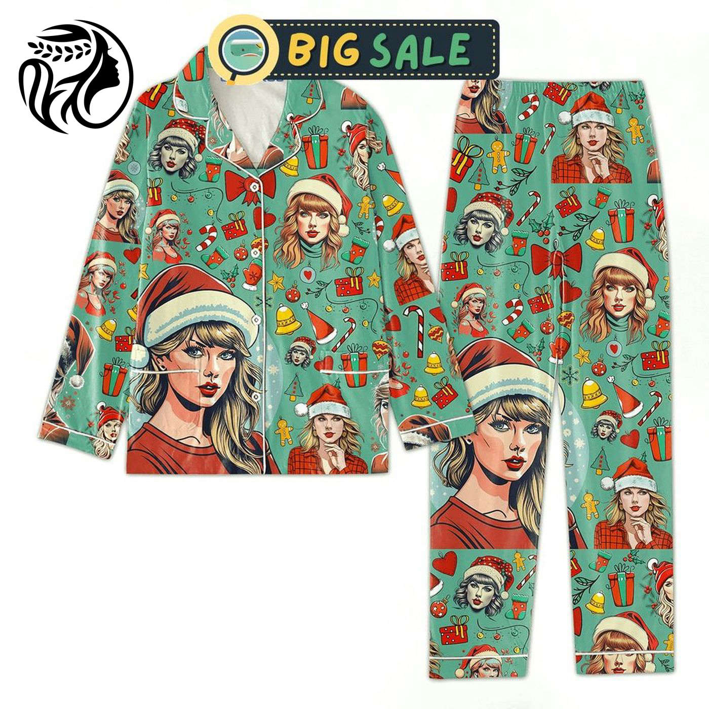 Get Festive with Taylor Swift Merry Christmas Pajamas Set - Swiftiee Pajamas Set