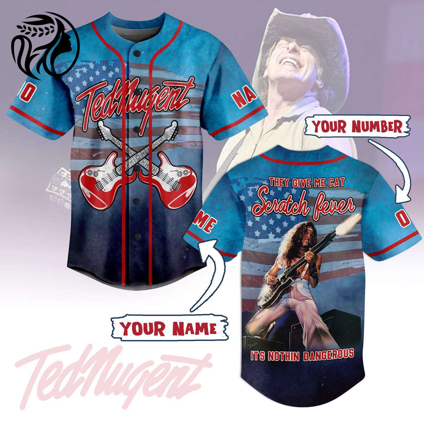 Ted Nugent Baseball Jersey For Men Women And Kids Gift