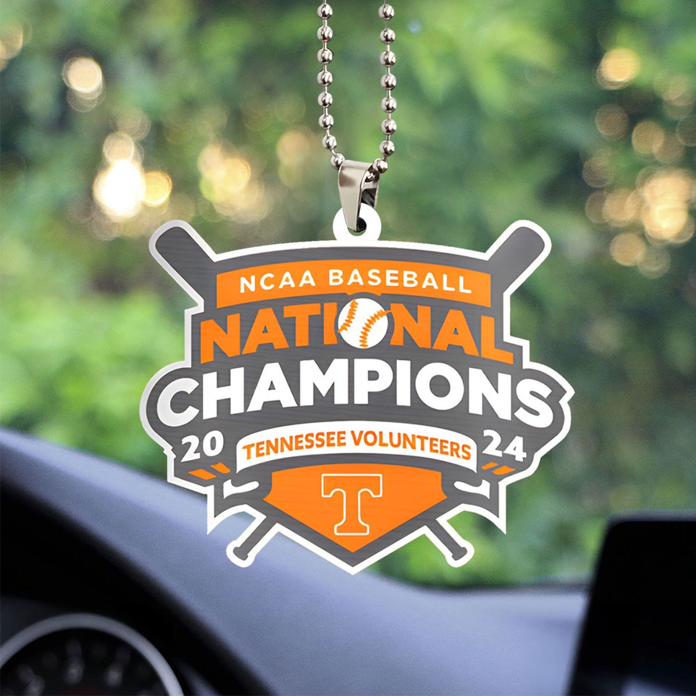 Tennessee Volunteers Baseball Custom Shape-sided Acrylic Car Ornament Gift