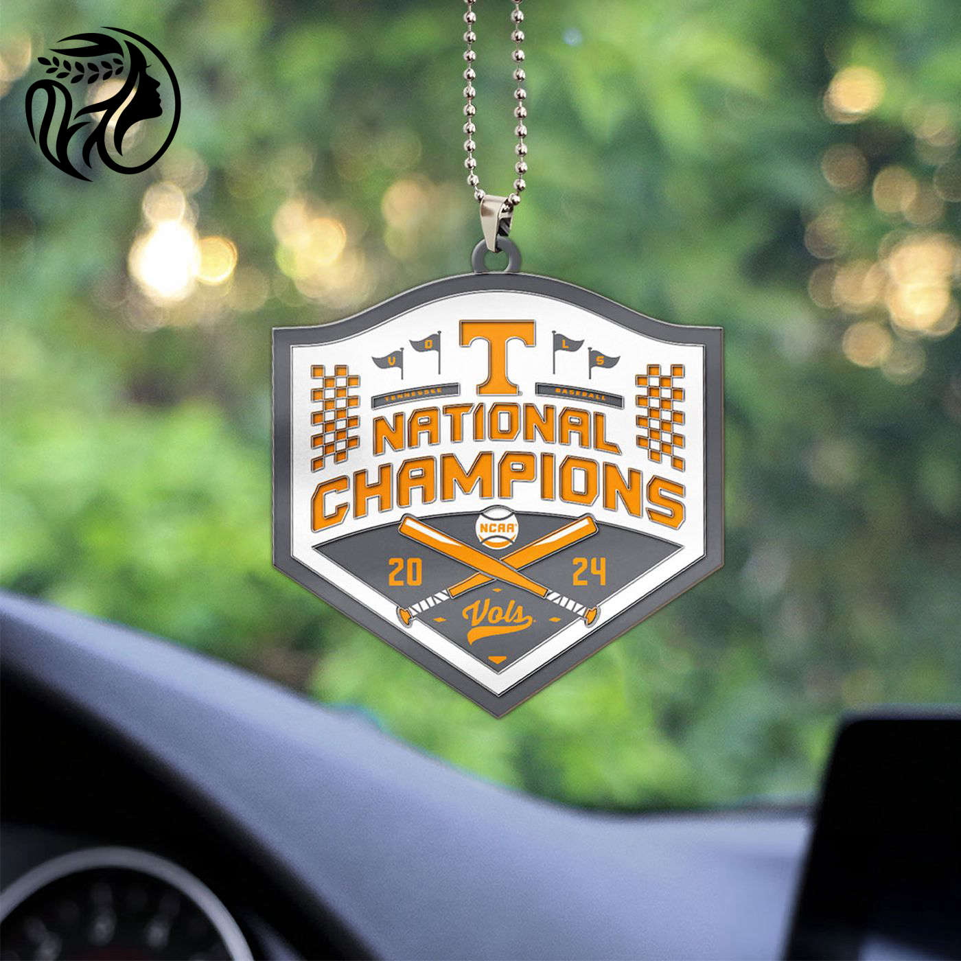 Tennessee Volunteers Baseball Custom Shape 2-sided Acrylic Car Ornament