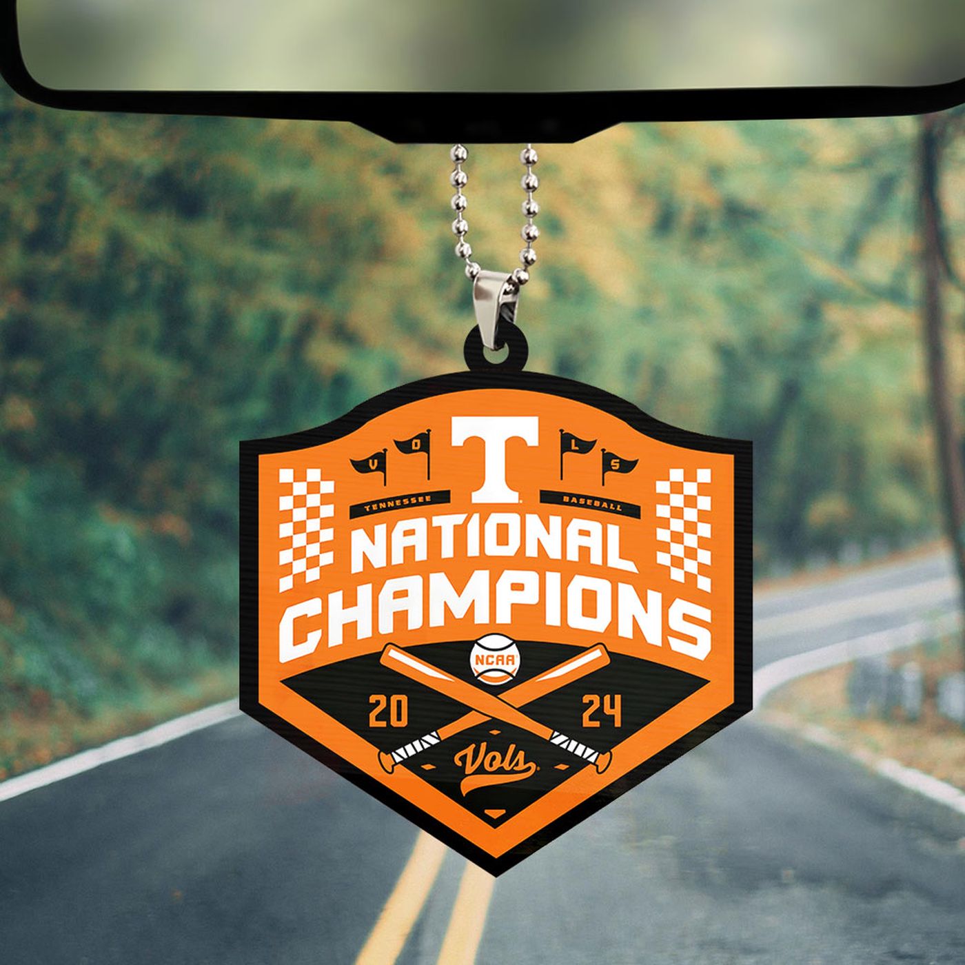 Tennessee Volunteers Baseball Custom Shape 2-sided Acrylic Car Ornament