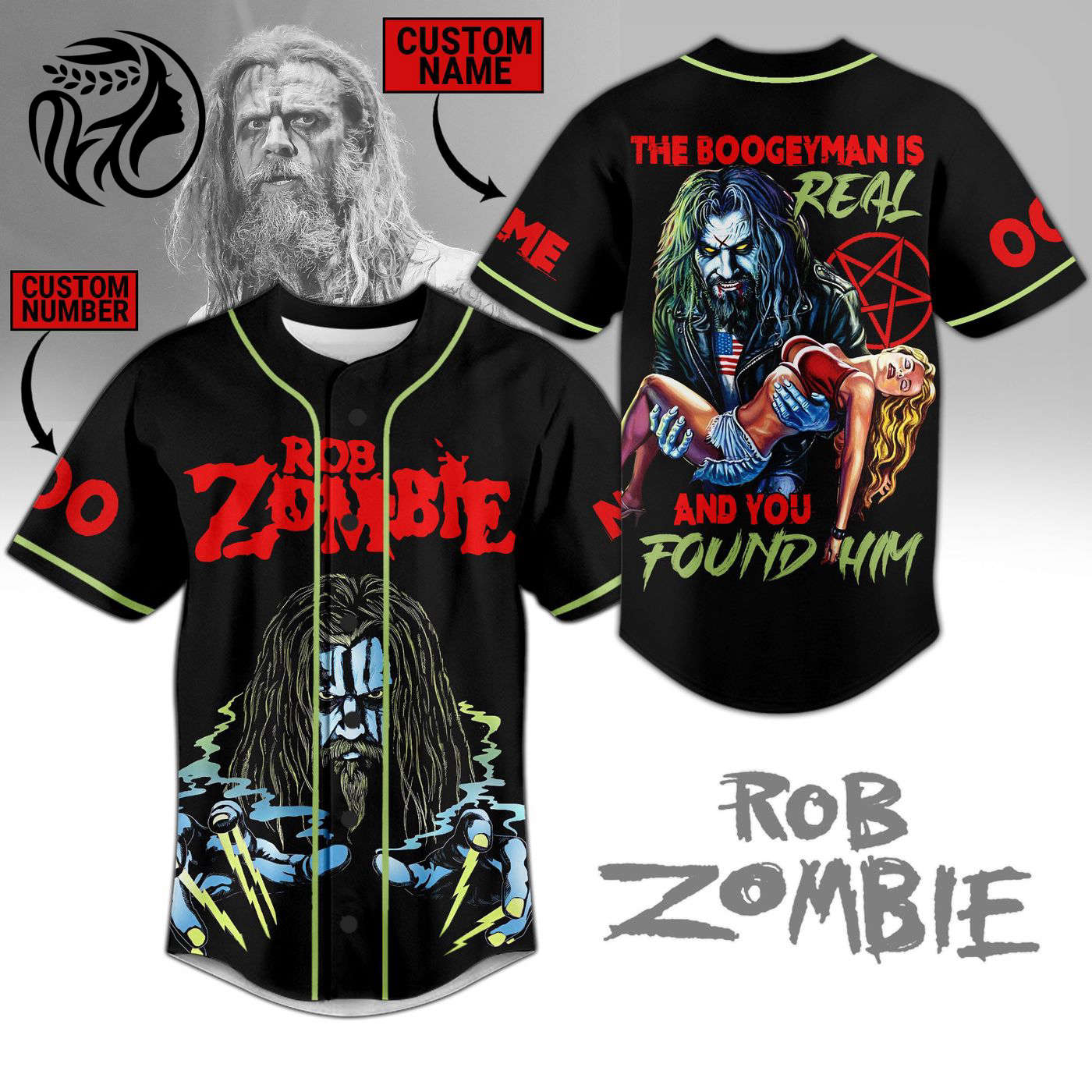 The Boogeyman is Real Rob Zombie Baseball Jersey For Men Women And Kids Gift