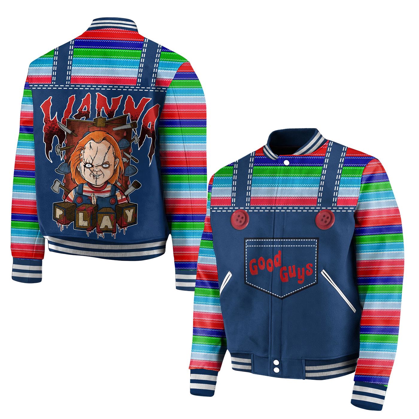 The Chucky New Premium Baseball Jacket Gift For Fan The Chucky New Premium Baseball Jacket Gift For Fan