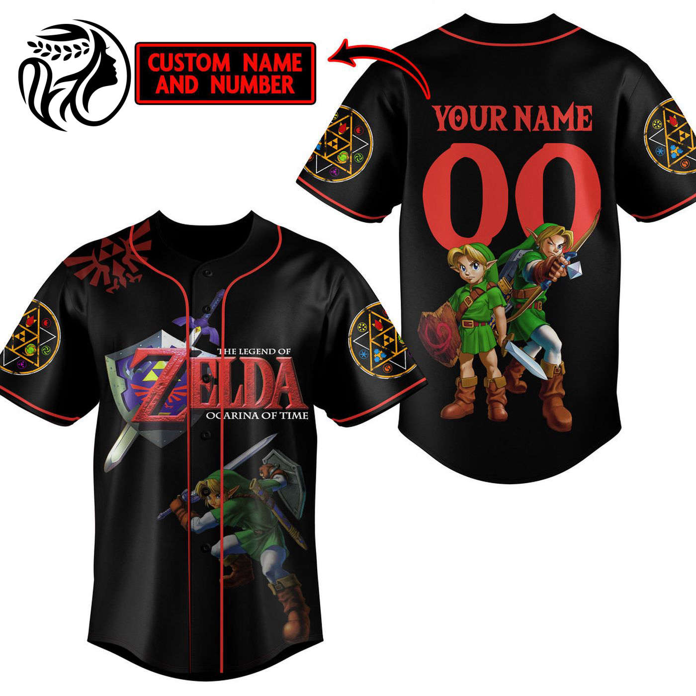 The Legend Of Zelda Baseball Jersey For Men Women And Kids Gift