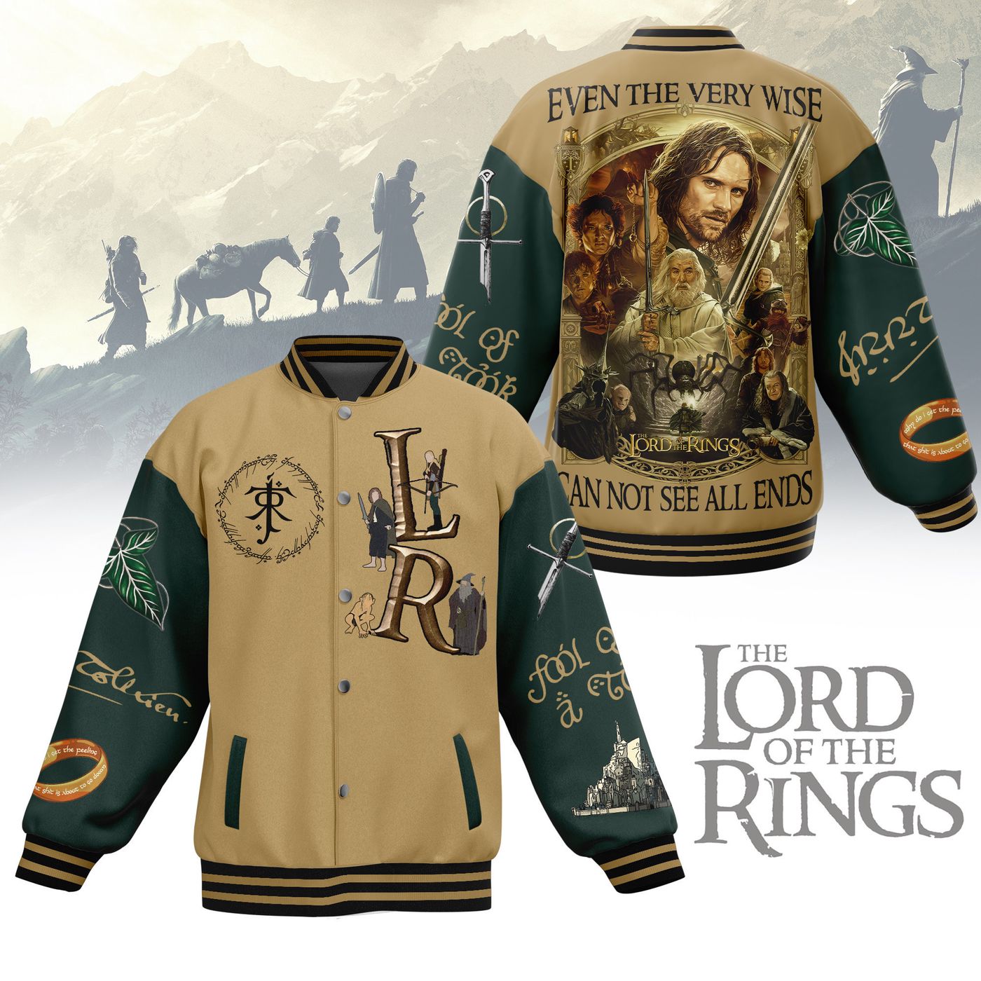 The Lord Of The Rings New Premium Baseball Jacket Gift For Fan The Lord Of The Rings New Premium Baseball Jacket Gift For Fan