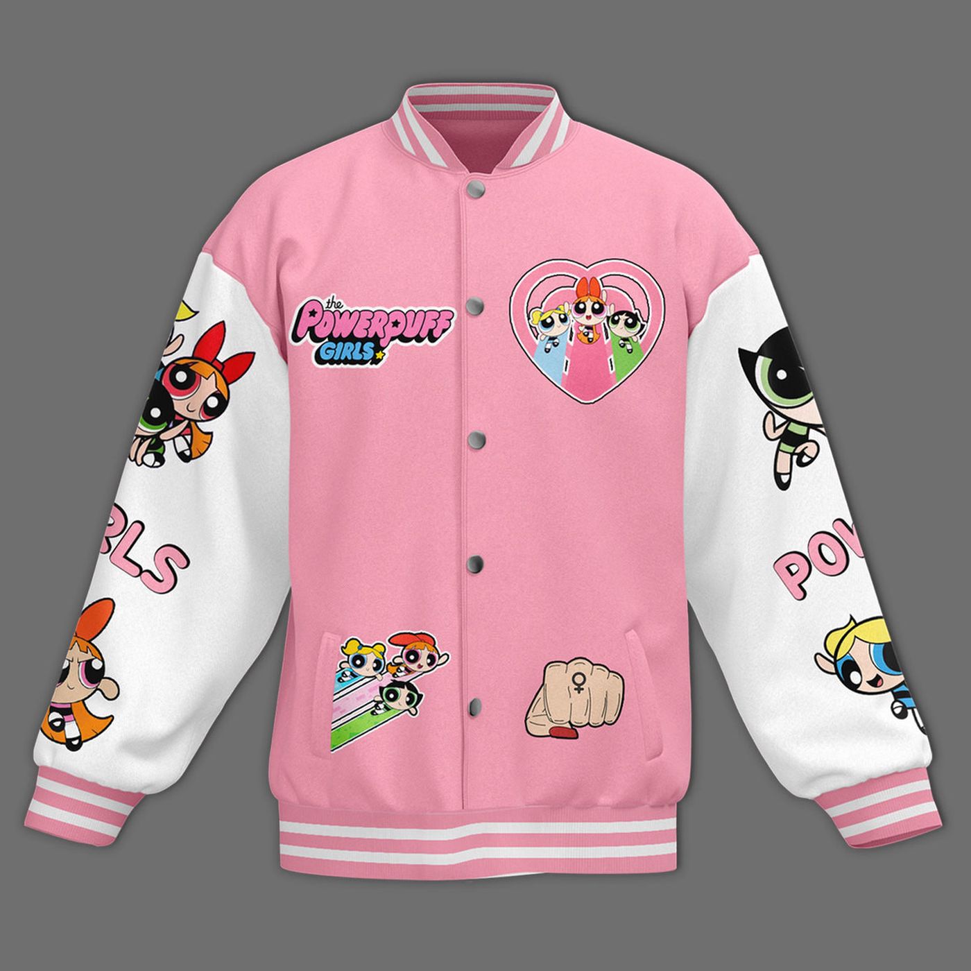 The Powerpuff Girls New Premium Baseball Jacket Gift For Fan The Powerpuff Girls New Premium Baseball Jacket Gift For Fan