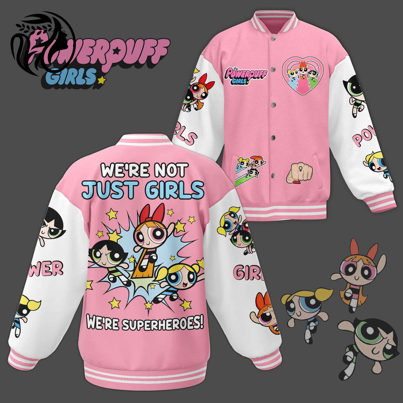 The Powerpuff Girls New Premium Baseball Jacket Gift For Fan