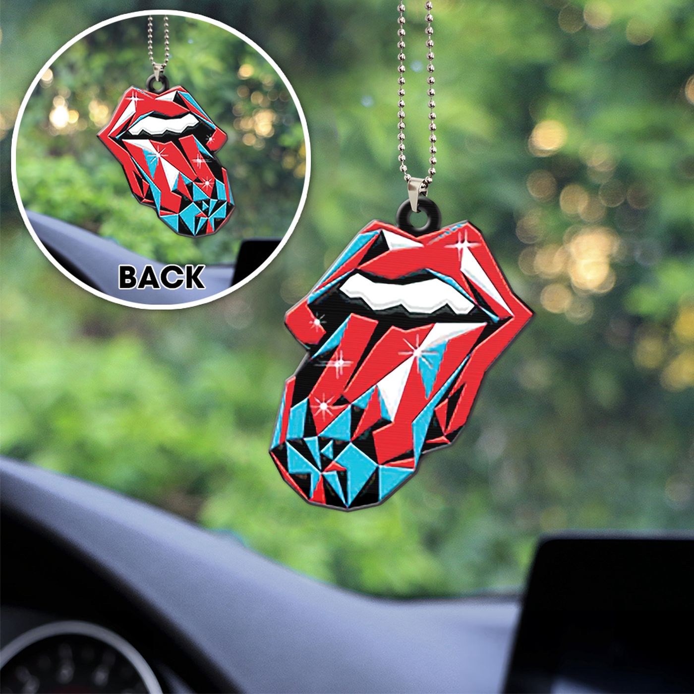 The Rolling Stones Custom Shape-sided Acrylic Car Ornament